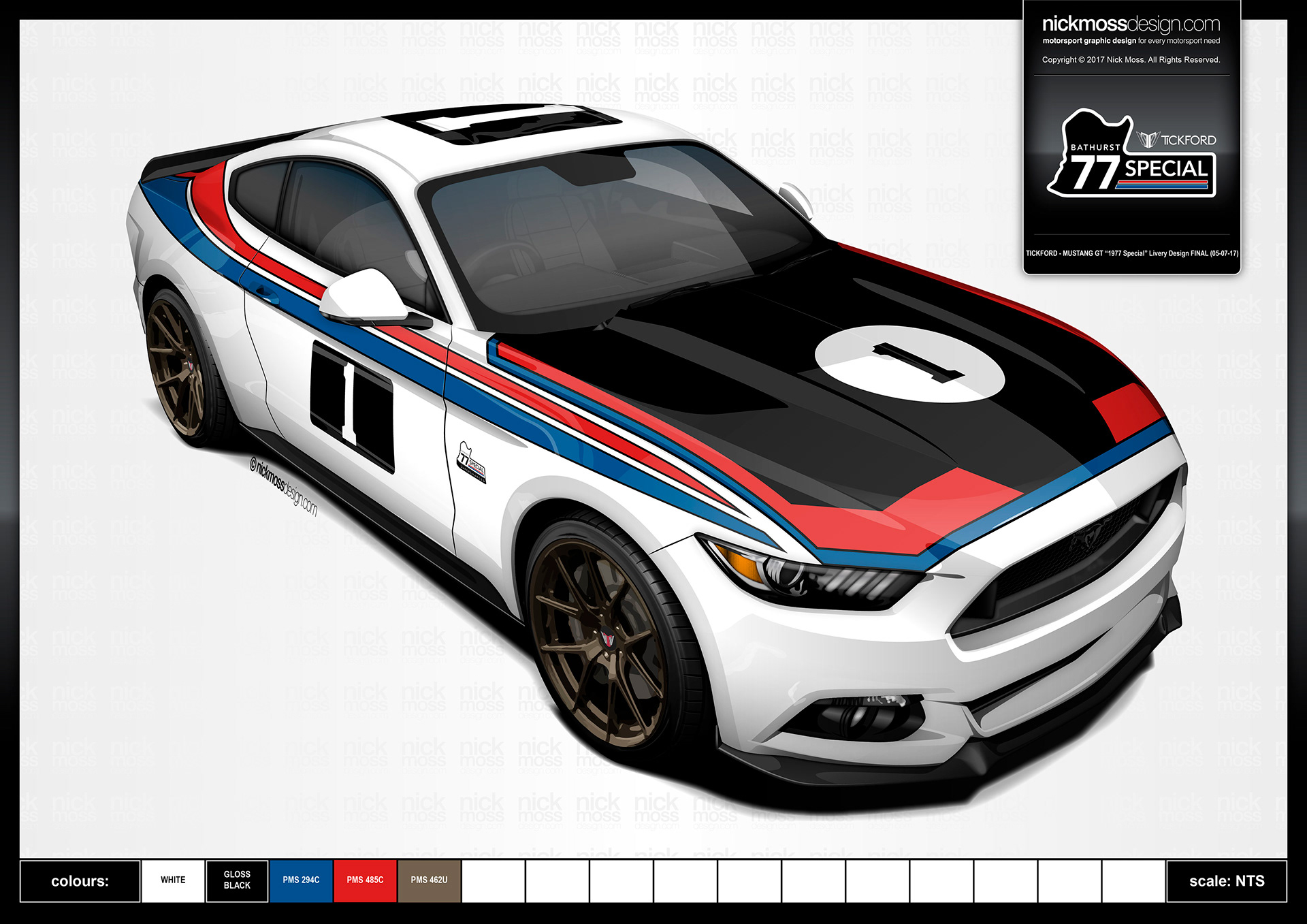 nickmossdesign - TICKFORD Bathurst 77 Livery Design Car 1
