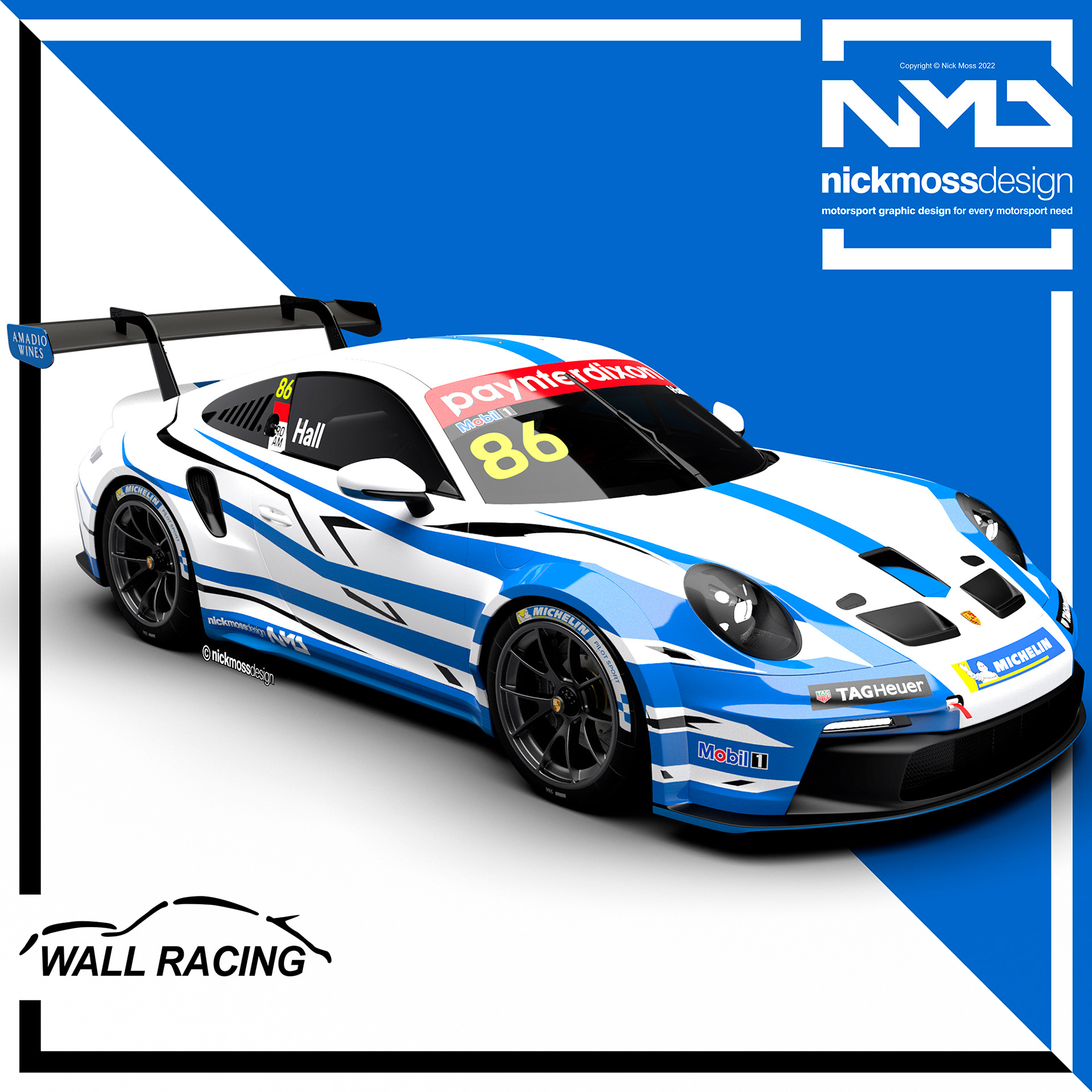 NMD nickmossdesign - 2022 WALL RACING Porsche Carrera Cup Design