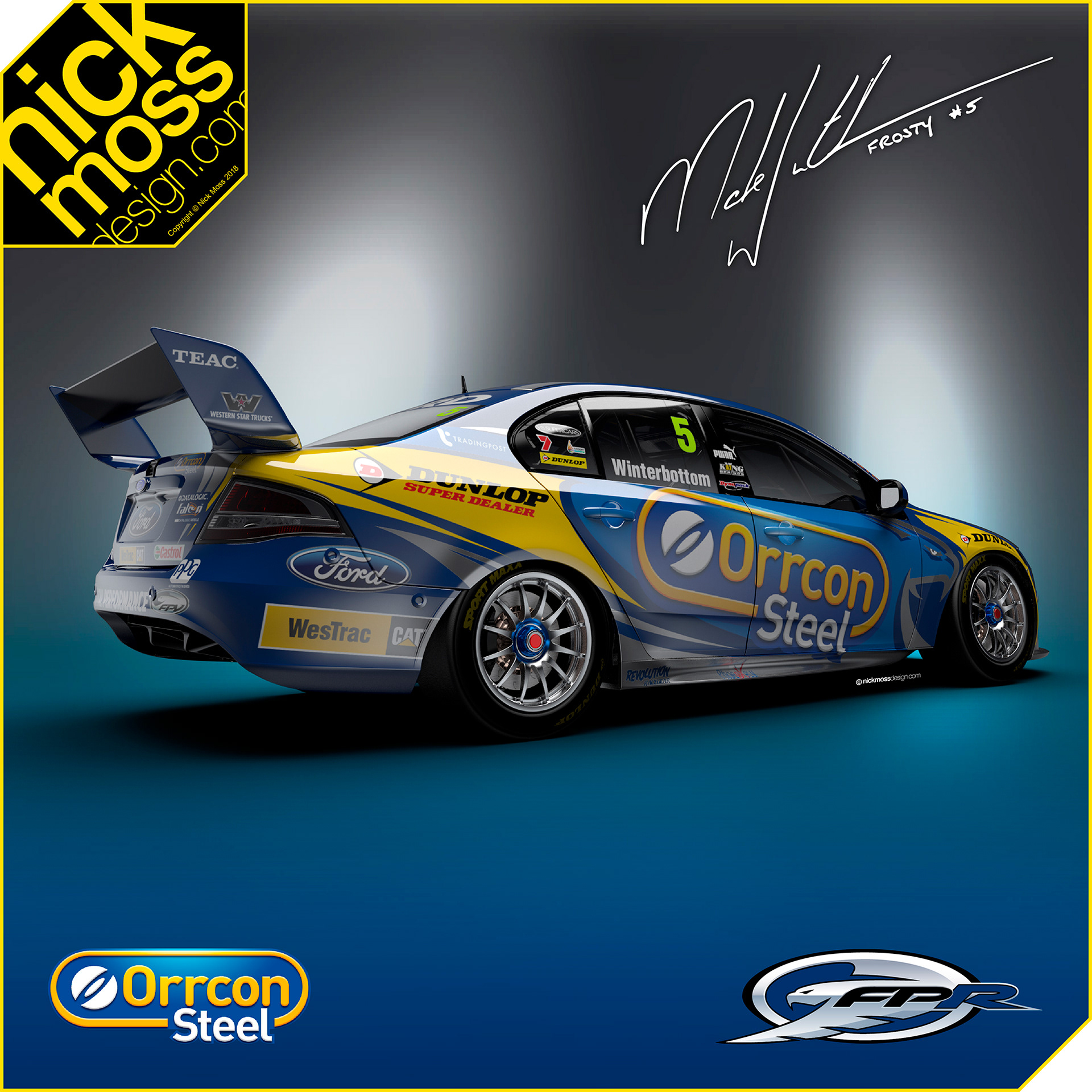 nickmossdesign - 2011 FORD PERFROMANCE RACING (FPR) ORRCON SUPERCARS LIVERY DESIGN