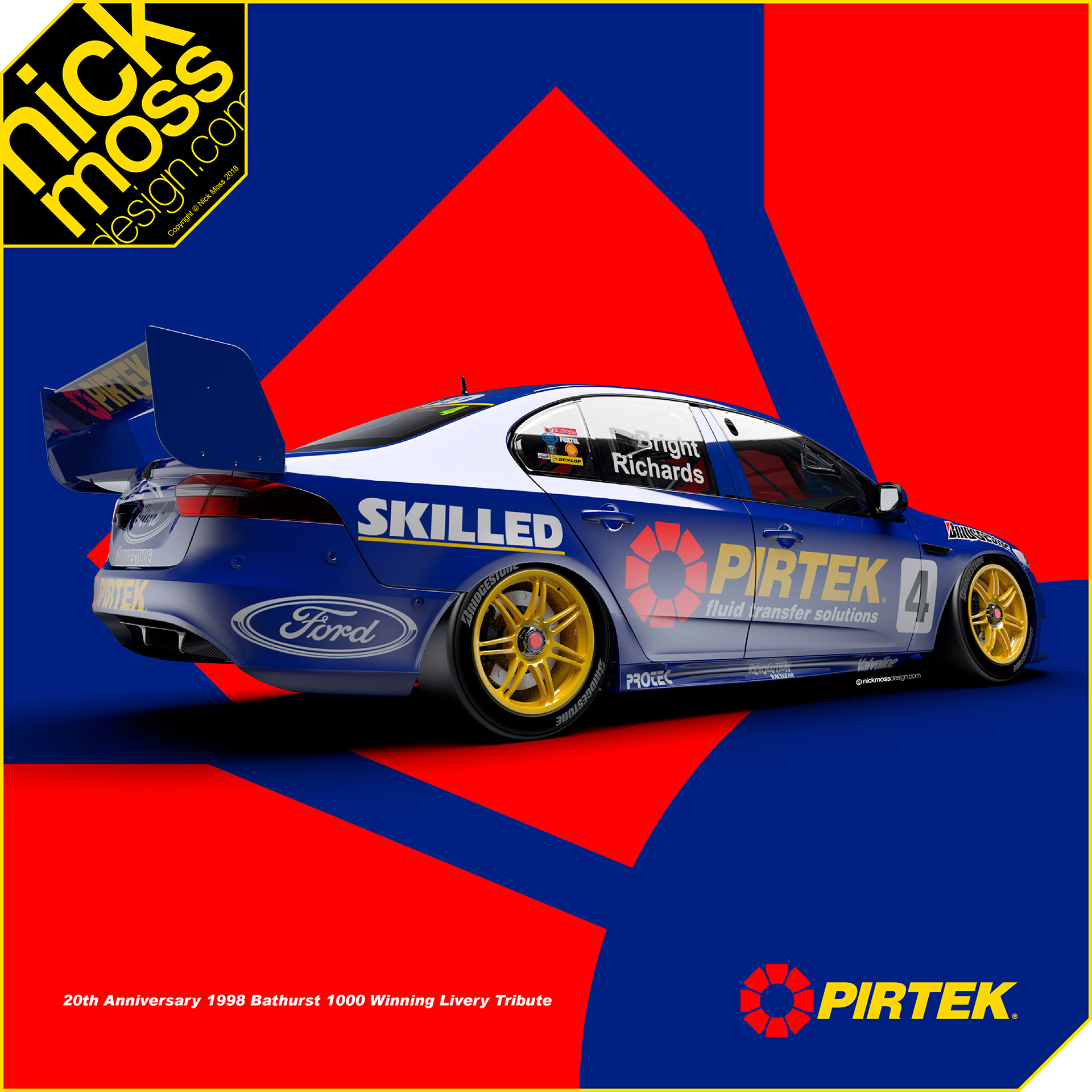 NMD nickmossdesign - SBR Pirtek Falcon Tribute Livery Design