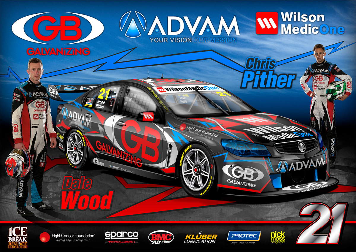 nickmossdesign - 2014 GB RACING ADVAM SUPERCARS POSTER DESIGN