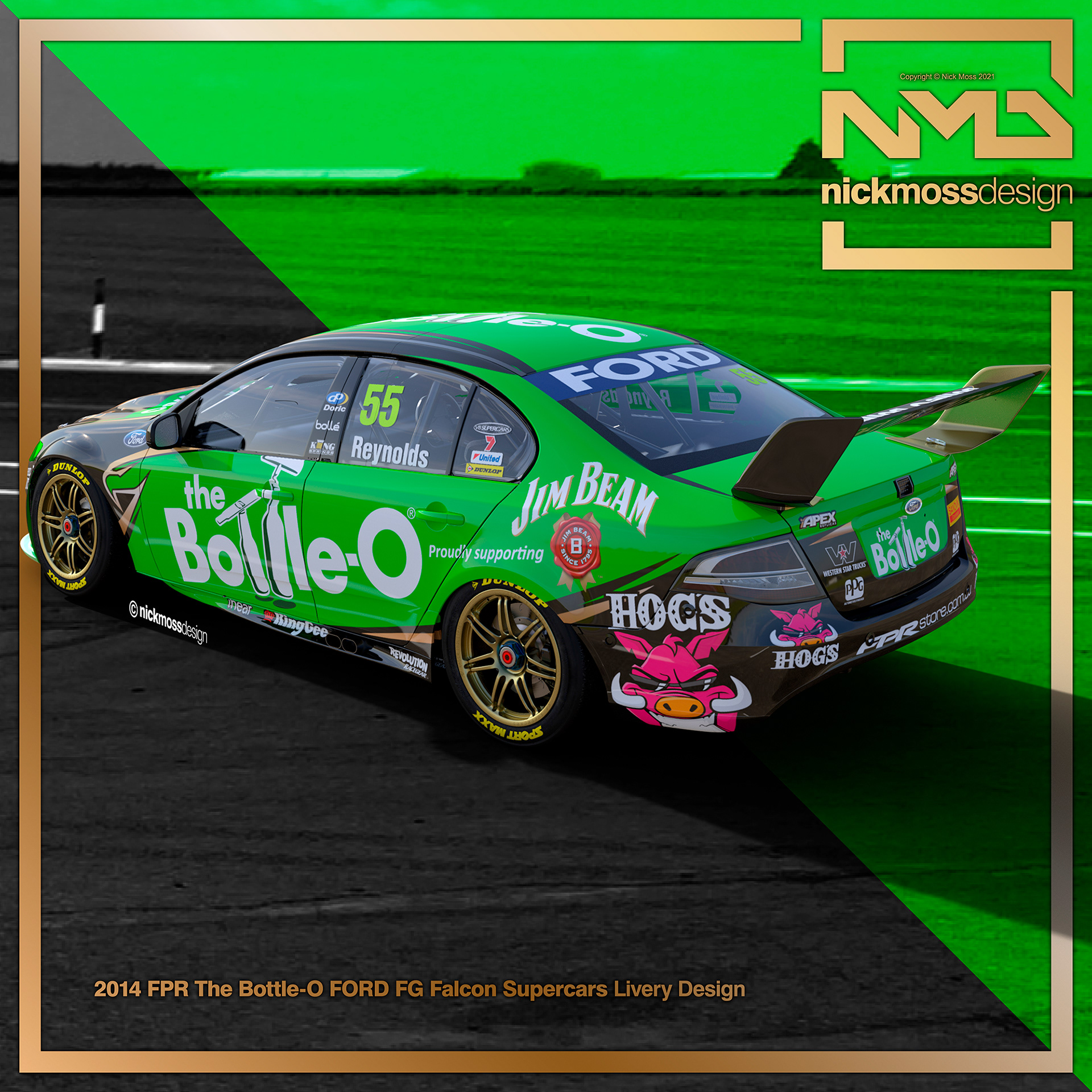 nickmossdesign - 2014 FORD PERFROMANCE RACING (FPR) BOTTLE-O SUPERCARS LIVERY DESIGN