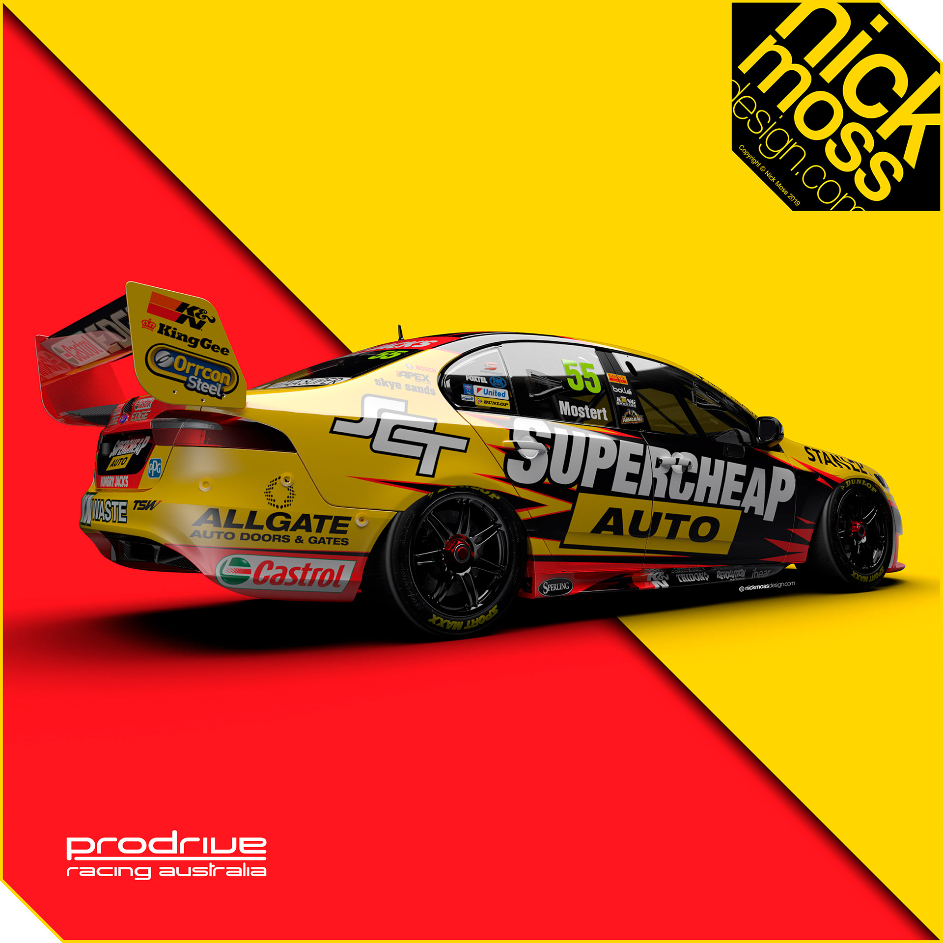 nickmossdesign - 2016 Prodrive Racing Australia (PRA) Supercheap Auto Livery Design