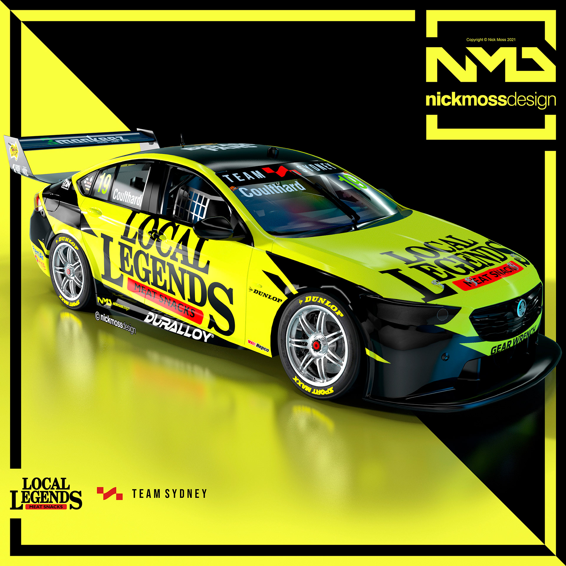 nickmossdesign - 2021 TEAM SYDNEY Local Legends Supercars Livery Design