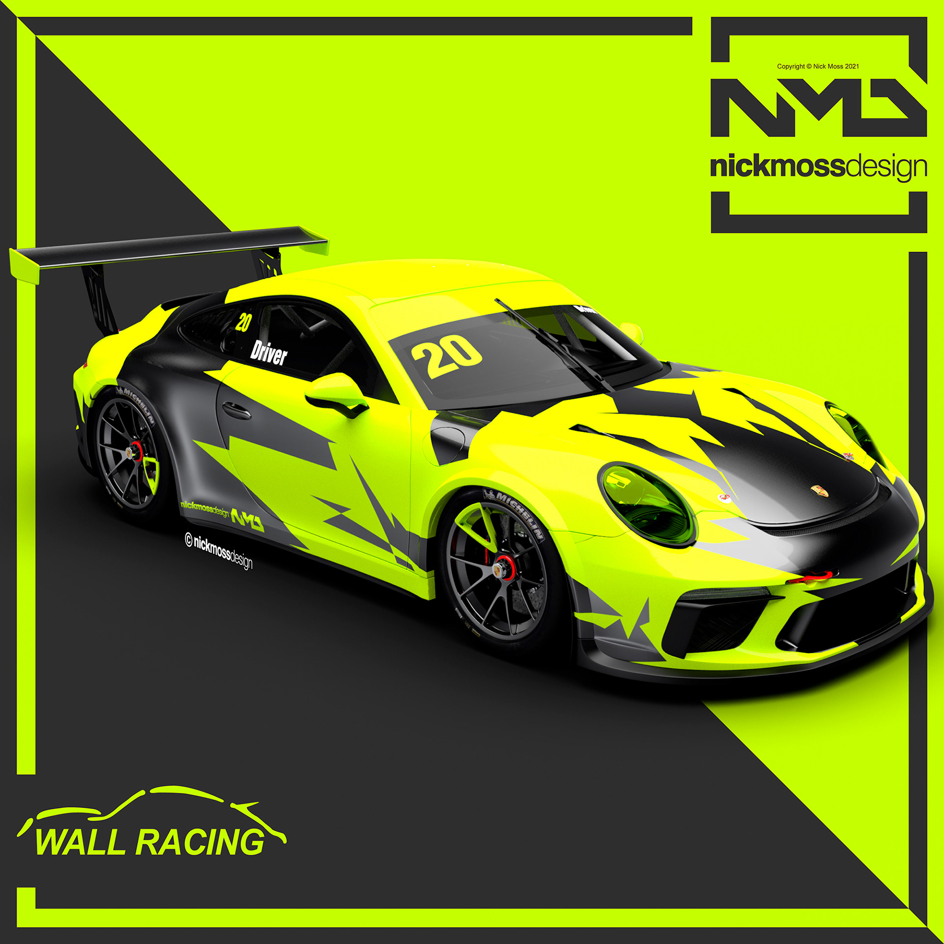 NMD nickmossdesign - 2022 WALL RACING Porsche Carrera Cup Design