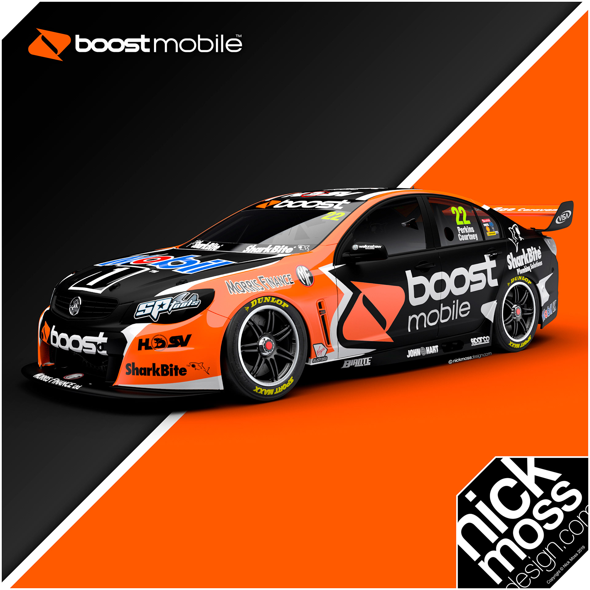 nickmossdesign - 2017 MOBIL 1 HSV RACING RETRO SUPERCAR LIVERY DESIGN