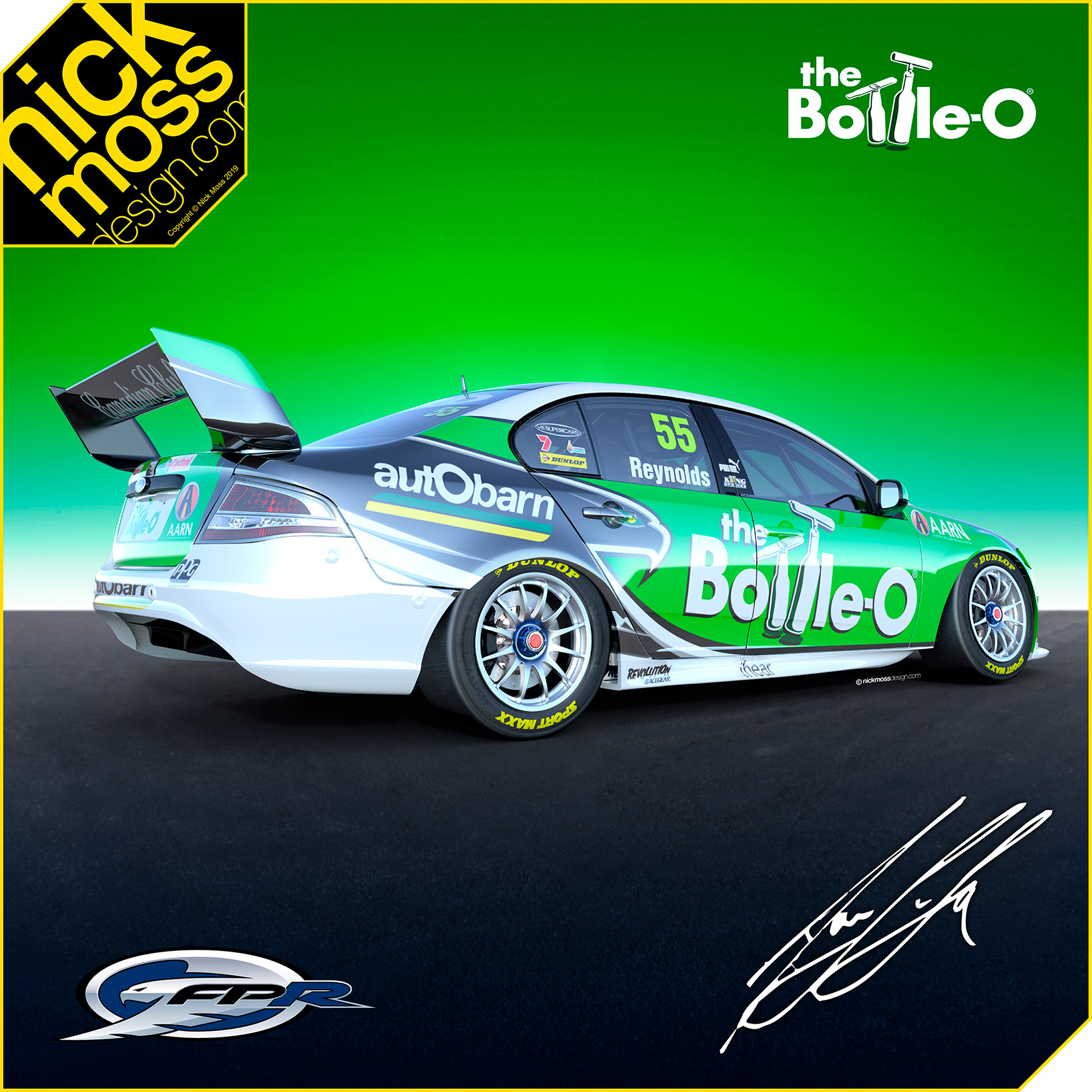 nickmossdesign - 2012 FORD PERFROMANCE RACING (FPR) BOTTLE-O SUPERCARS LIVERY DESIGN