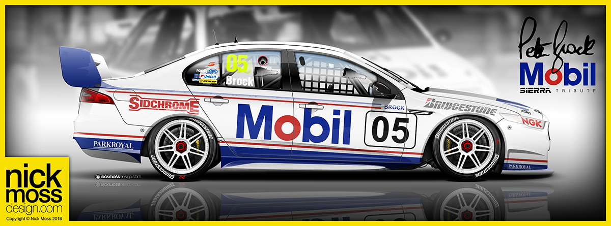 NMD nickmossdesign - PETER BROCK FALCON Supercars Tribute Livery Design
