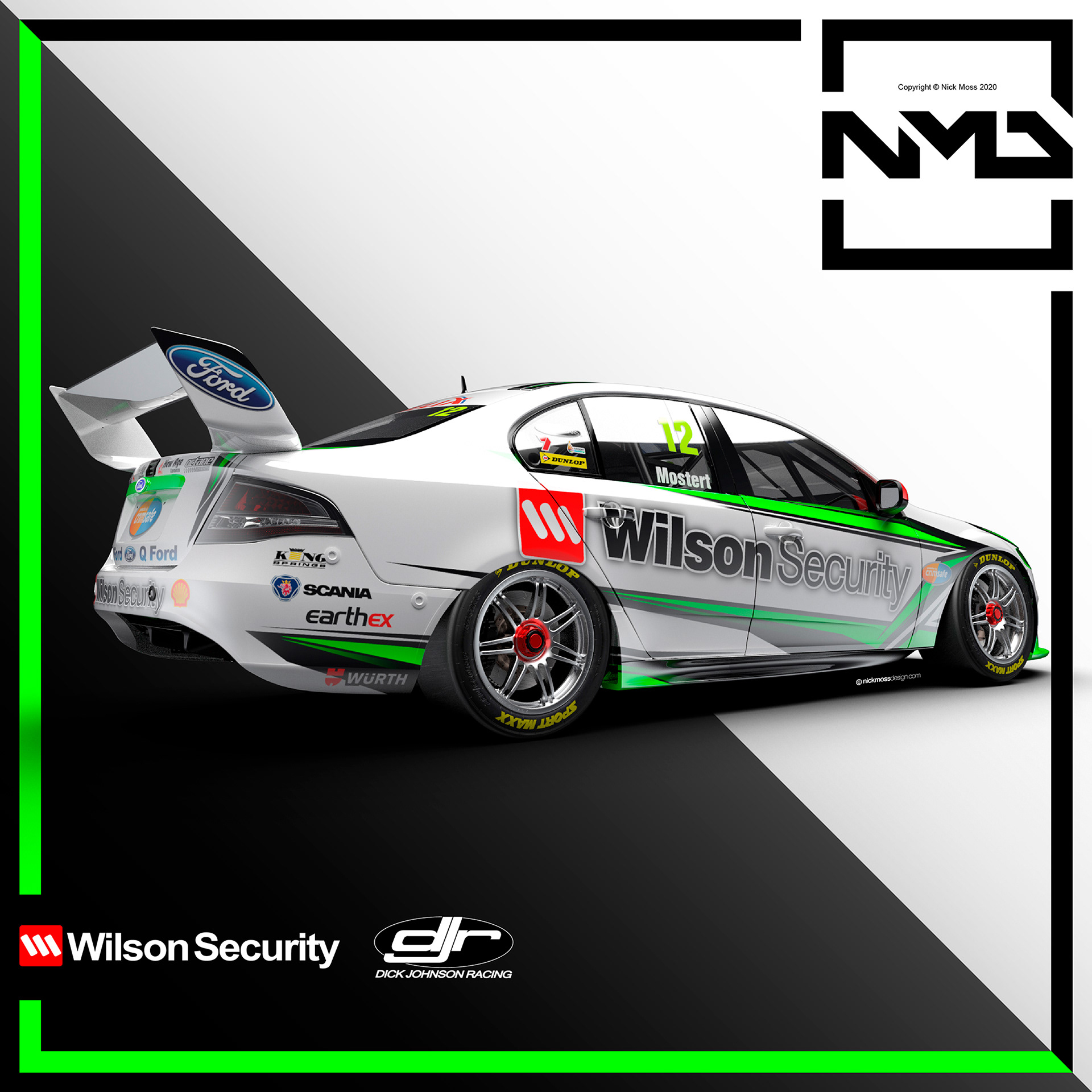 nickmossdesign - 2013 DJR WILSON SECURITY SUPERCARS LIVERY DESIGN