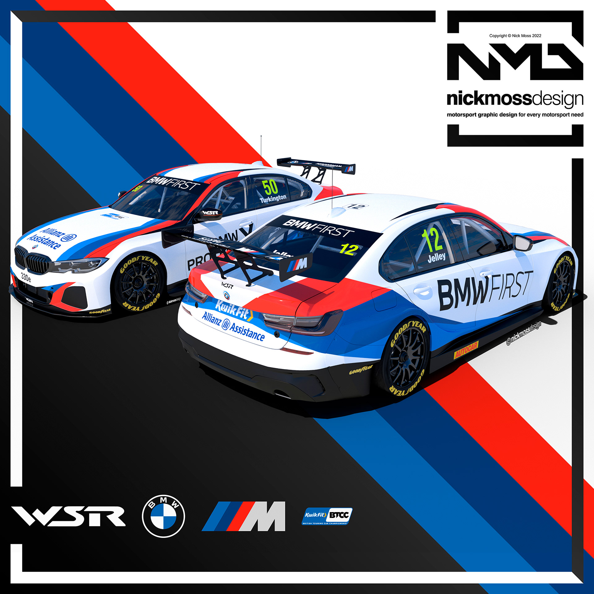 nickmossdesign - 2022 WEST SURREY RACING BMW PROTECT X BTCC LIVERY DESIGN
