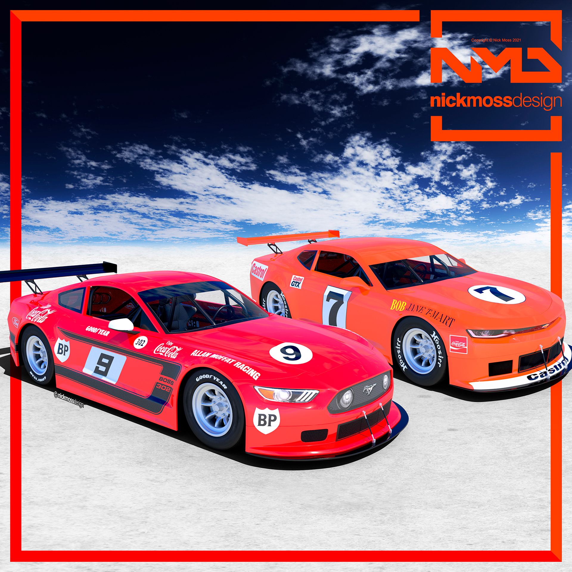 NMD nickmossdesign - ALLAN MOFFAT & BOB JANE TA2 Tribute Livery Designs