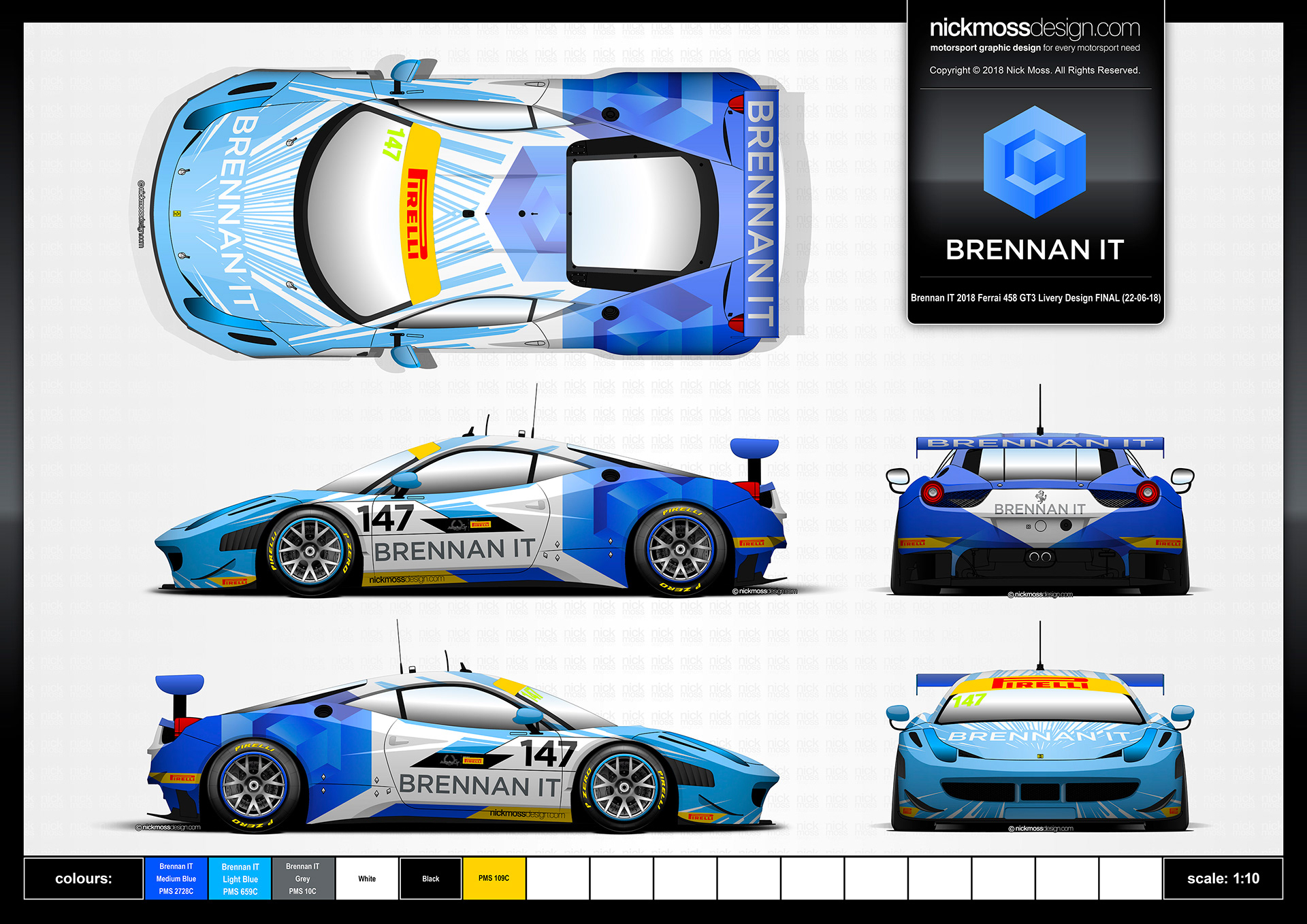 NMD nickmossdesign - BRENNAN IT Ferrari 458 Livery Design