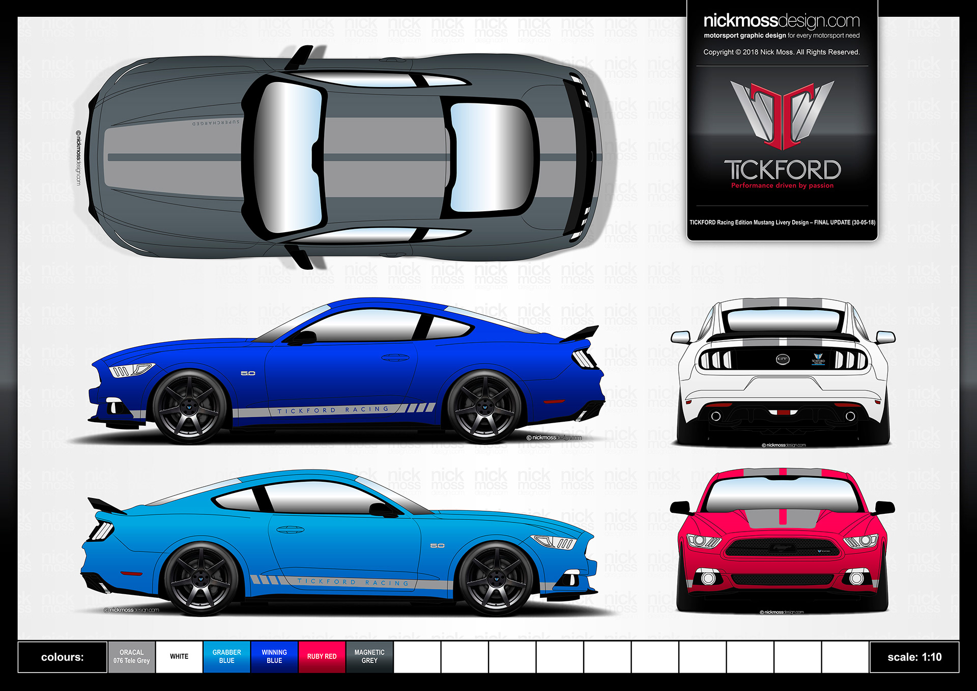 nickmossdesign - TICKFORD Mustang Livery Designs