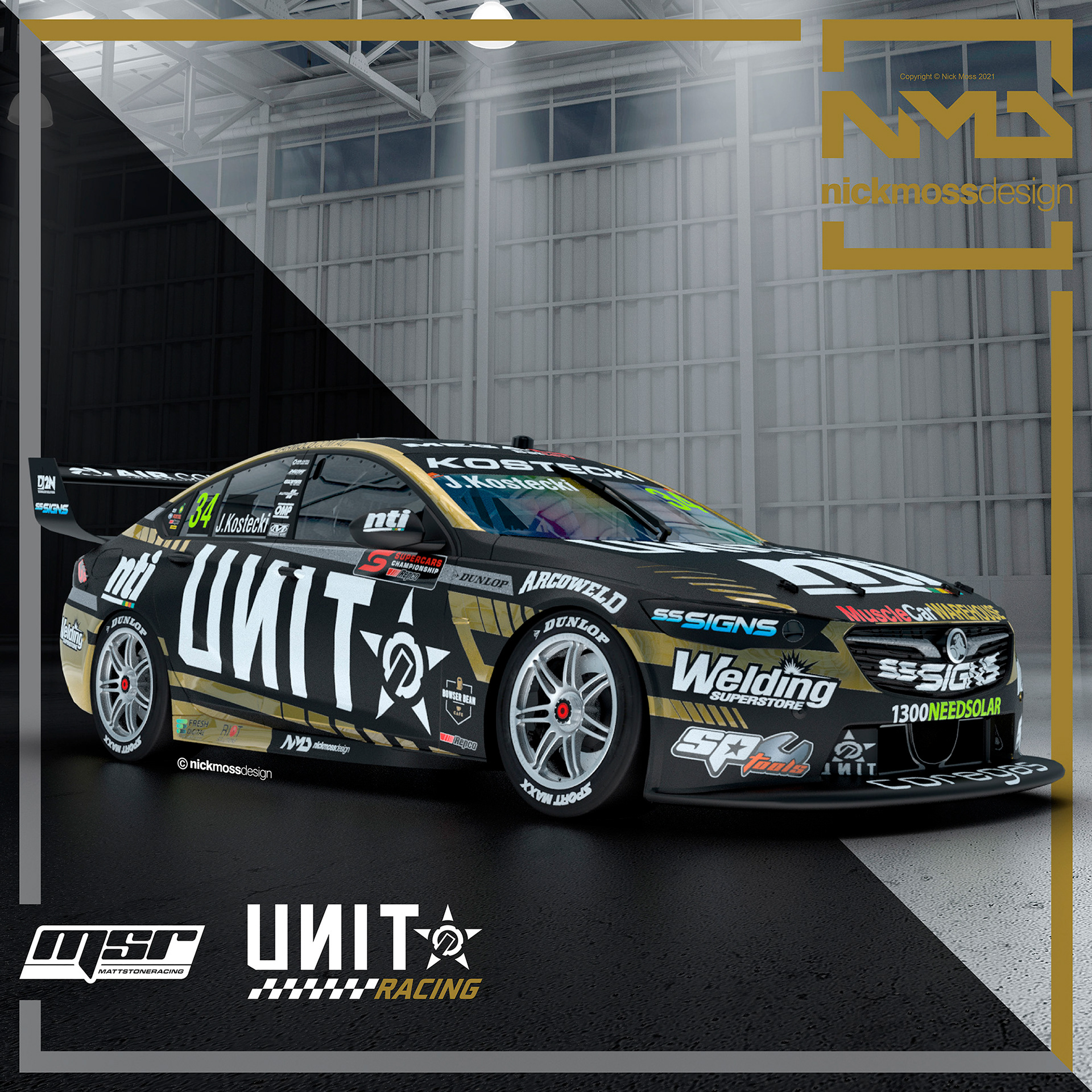 nickmossdesign - 2021 MATT STONE RACING UNIT Supercars Livery Design