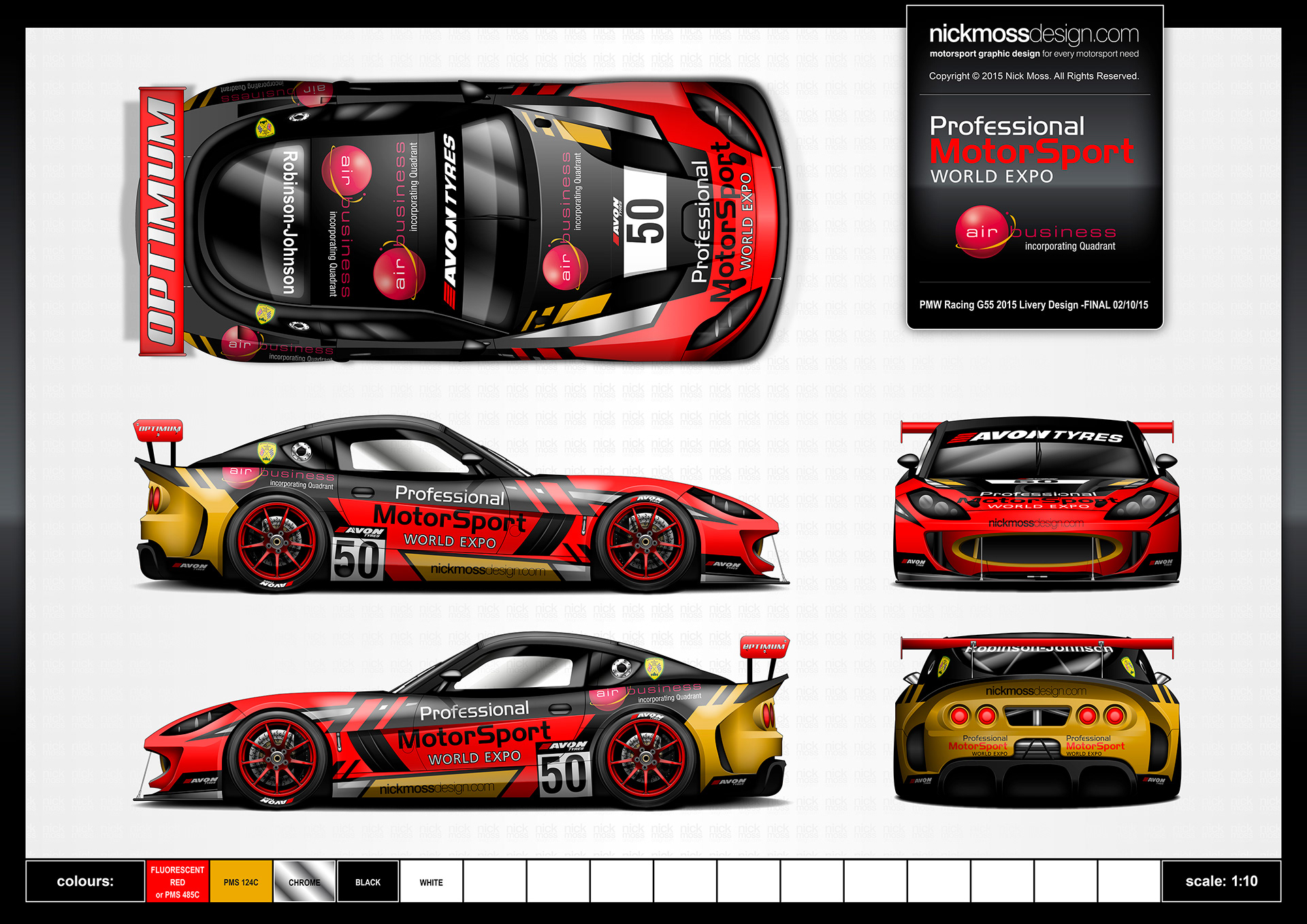 nickmossdesign - 2017 PMWE BRITISH GT GINETTA LIVERY DESIGN