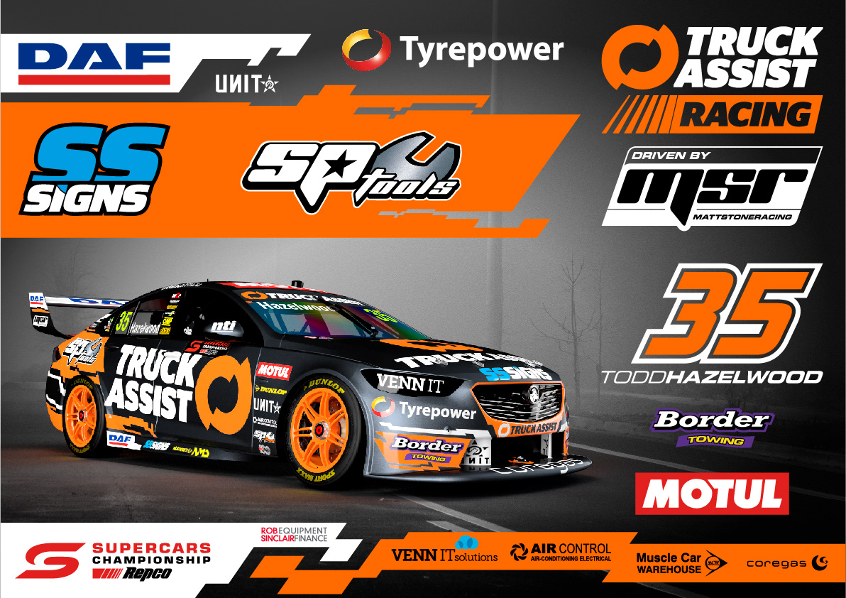 NMD nickmossdesign - 2022 MSR Truck Assist Racing Supercars Poster Design