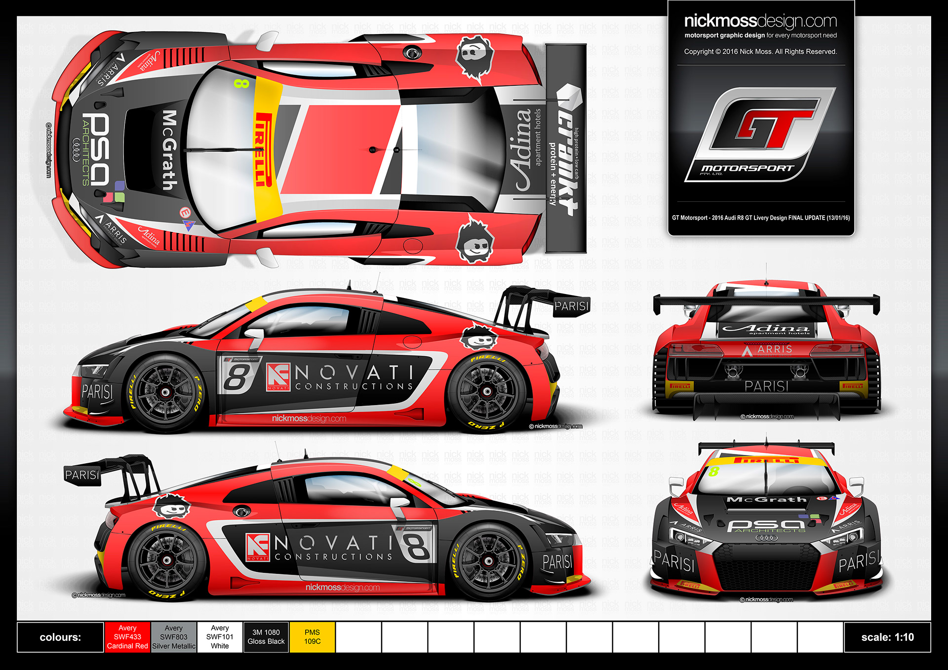 NMD nickmossdesign - GT MOTORSPORT Greg Taylory Audi R8 Livery Design