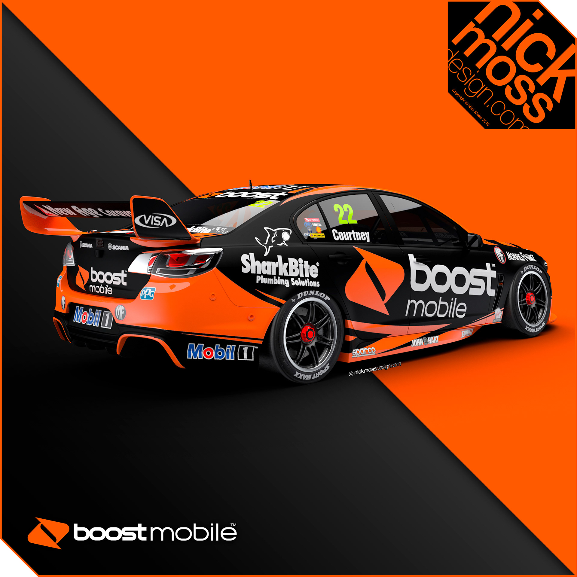 nickmossdesign - 2017 MOBIL 1 HSV RACING BOOST SUPERCAR LIVERY DESIGN
