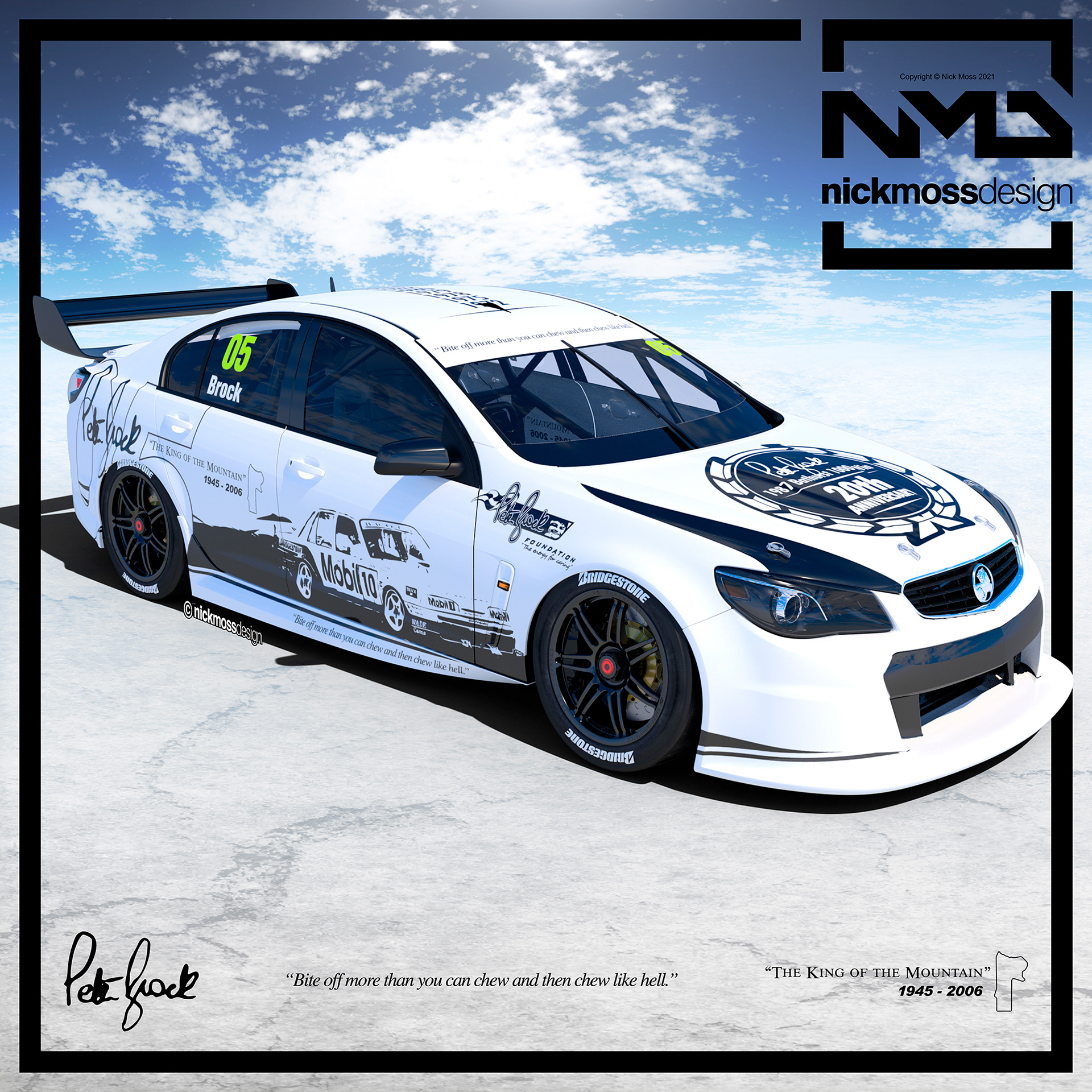 NMD nickmossdesign - PETER BROCK 1987 VL TribUTE Livery Design