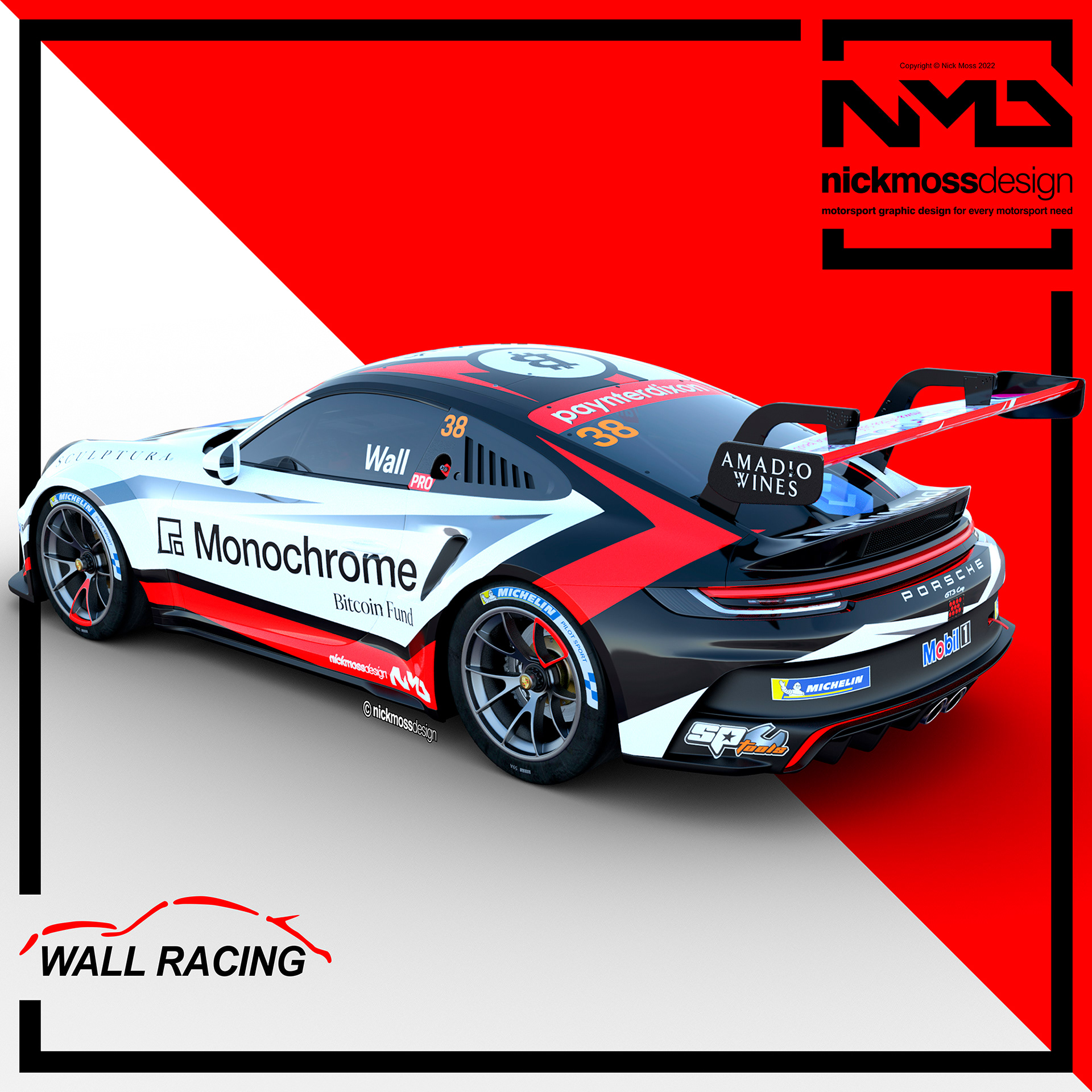 NMD nickmossdesign - 2022 WALL RACING Porsche Carrera Cup Design