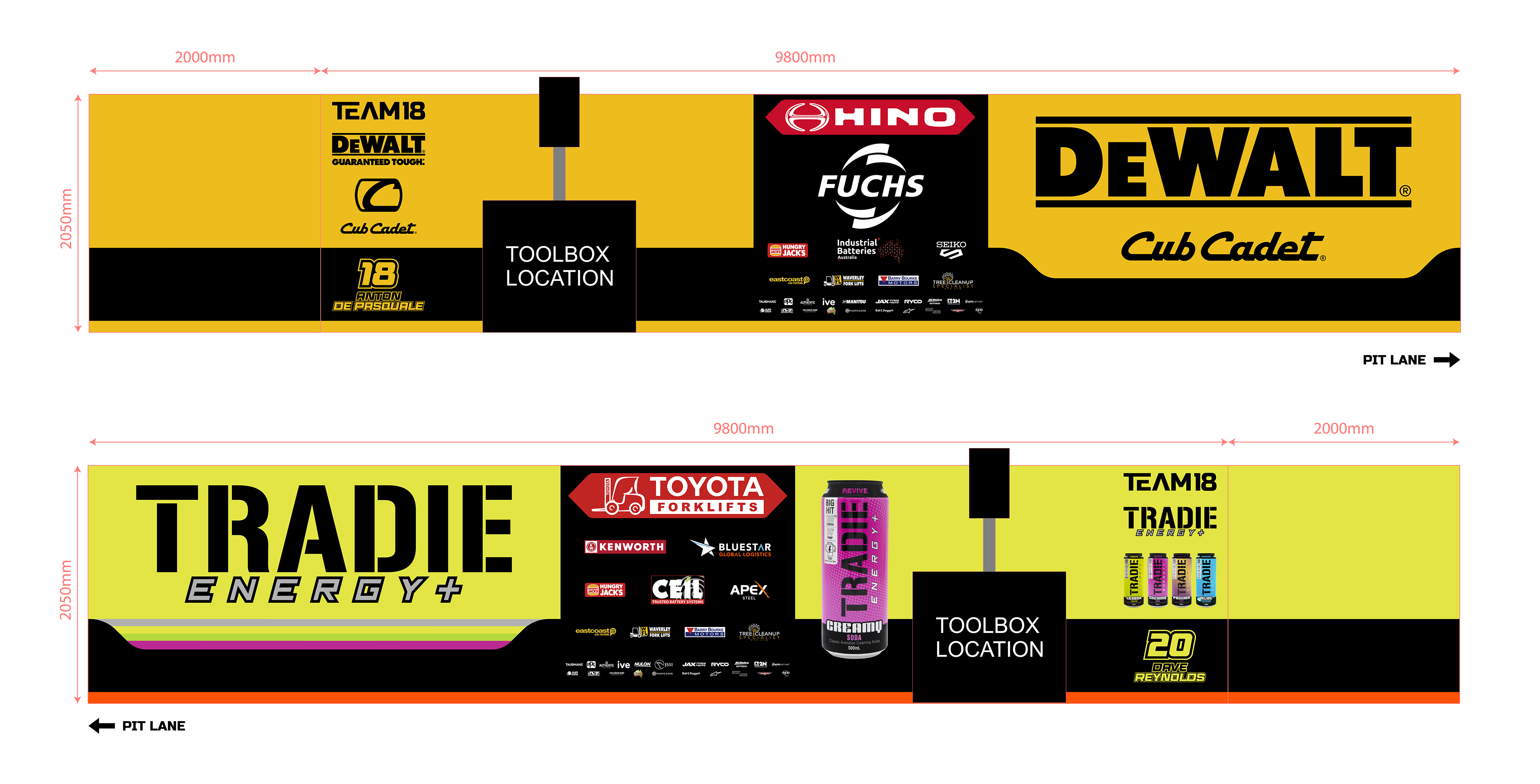 NMD nickmossdesign - 2025 TEAM18 Pit Walling Design