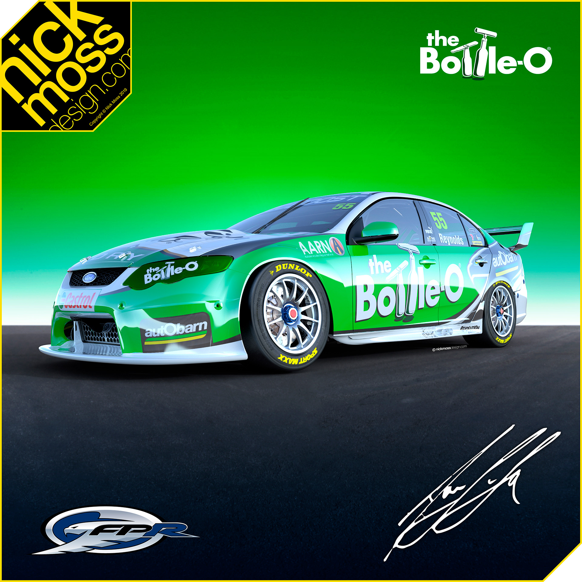 nickmossdesign - 2012 FORD PERFROMANCE RACING (FPR) BOTTLE-O SUPERCARS LIVERY DESIGN