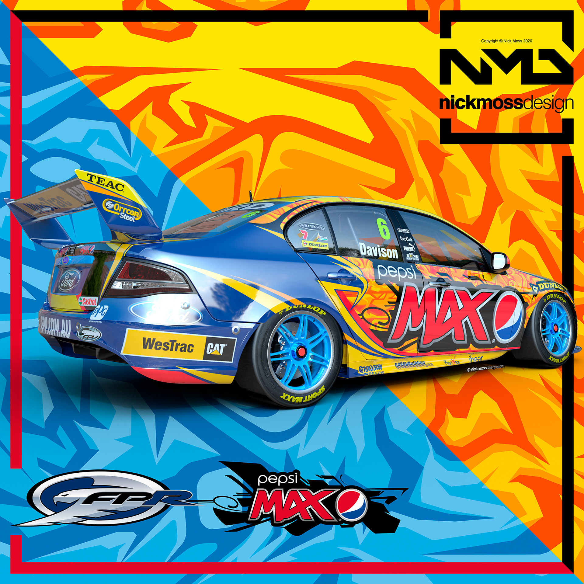 nickmossdesign - 2013 FORD PERFROMANCE RACING (FPR) PEPSI MAX SUPERCARS LIVERY DESIGN