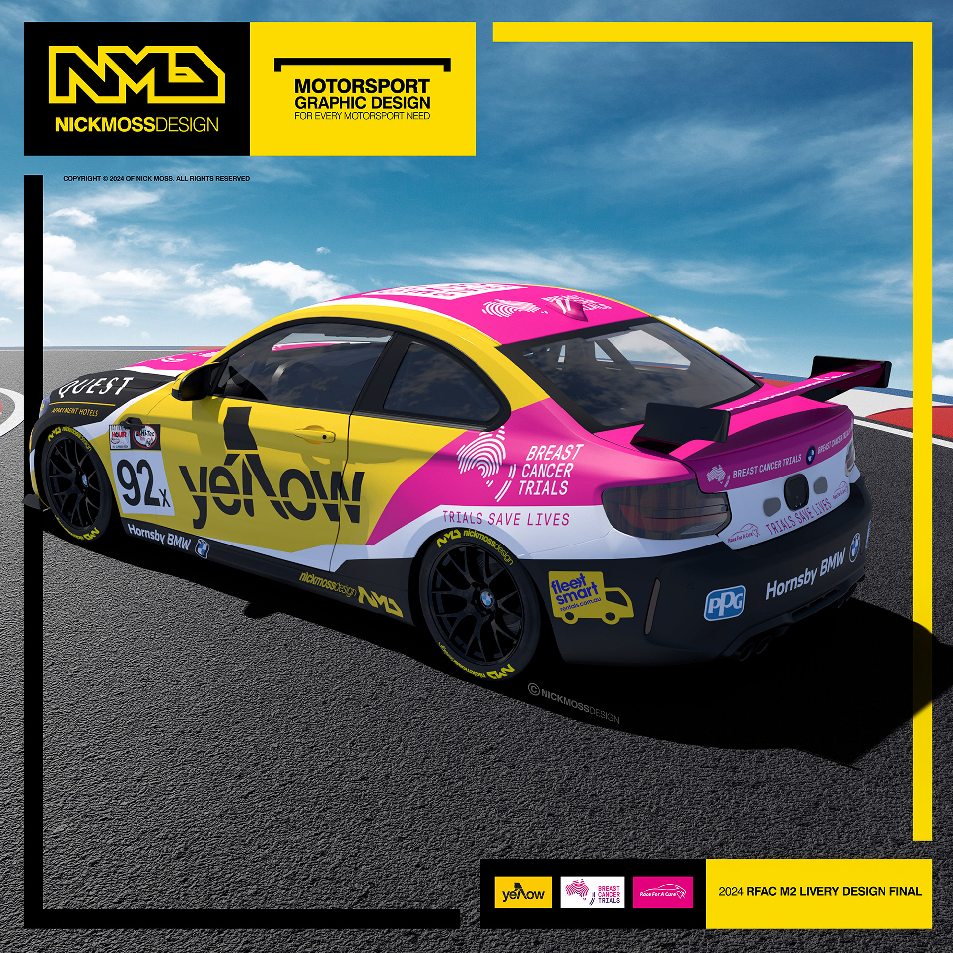 NMD nickmossdesign.com - 2024 Race For a Cure Hi-Tec Oils Bathurst 6 Hour 2nd place winner