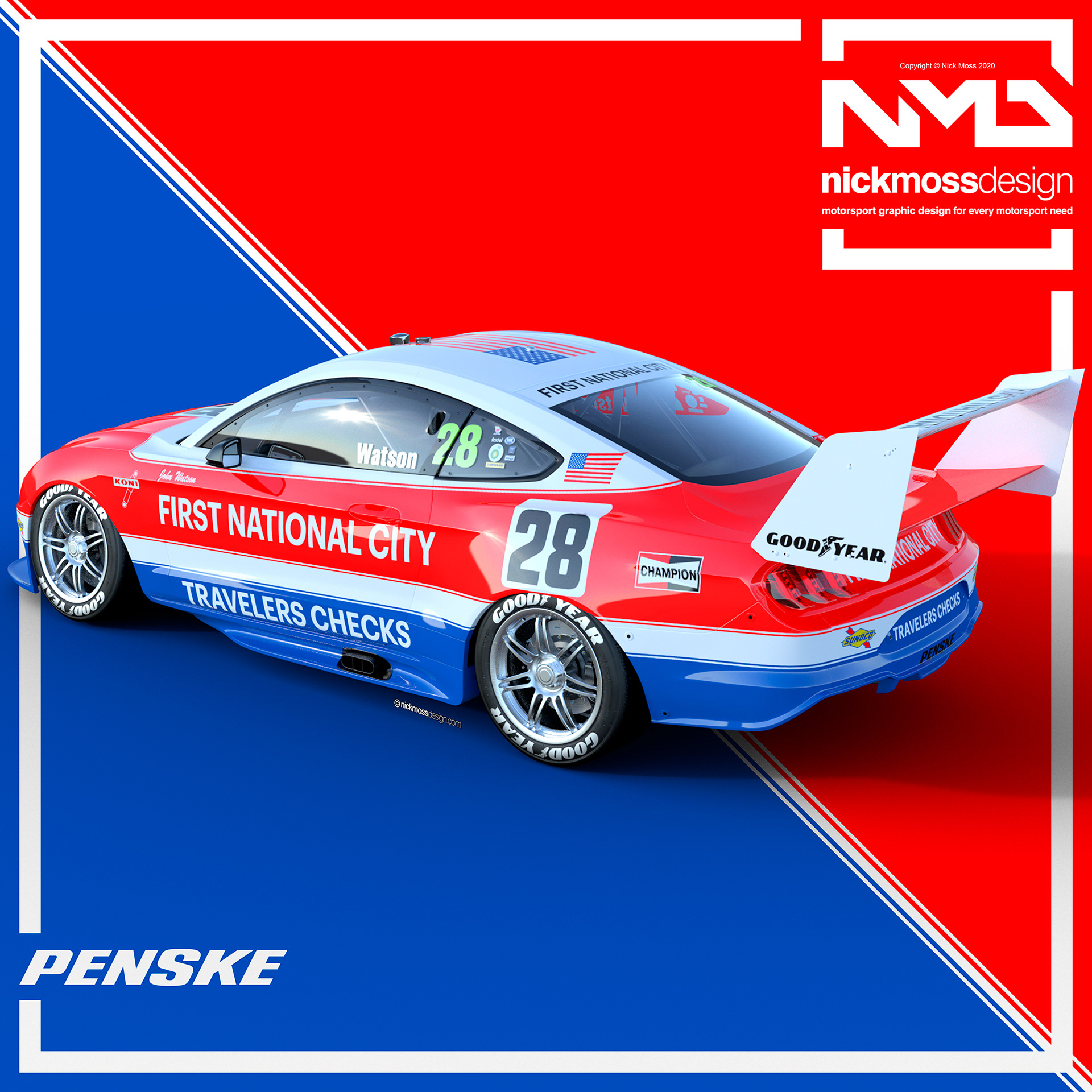 NMD nickmossdesign - PENSKE Watson F1 Supercars Tribute Livery Design