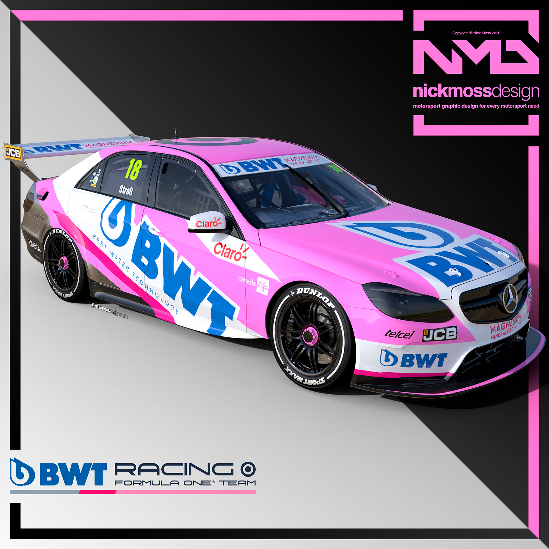 NMD nickmossdesign - Racing Point Mercedes F1 Supercars Tribute Livery Design