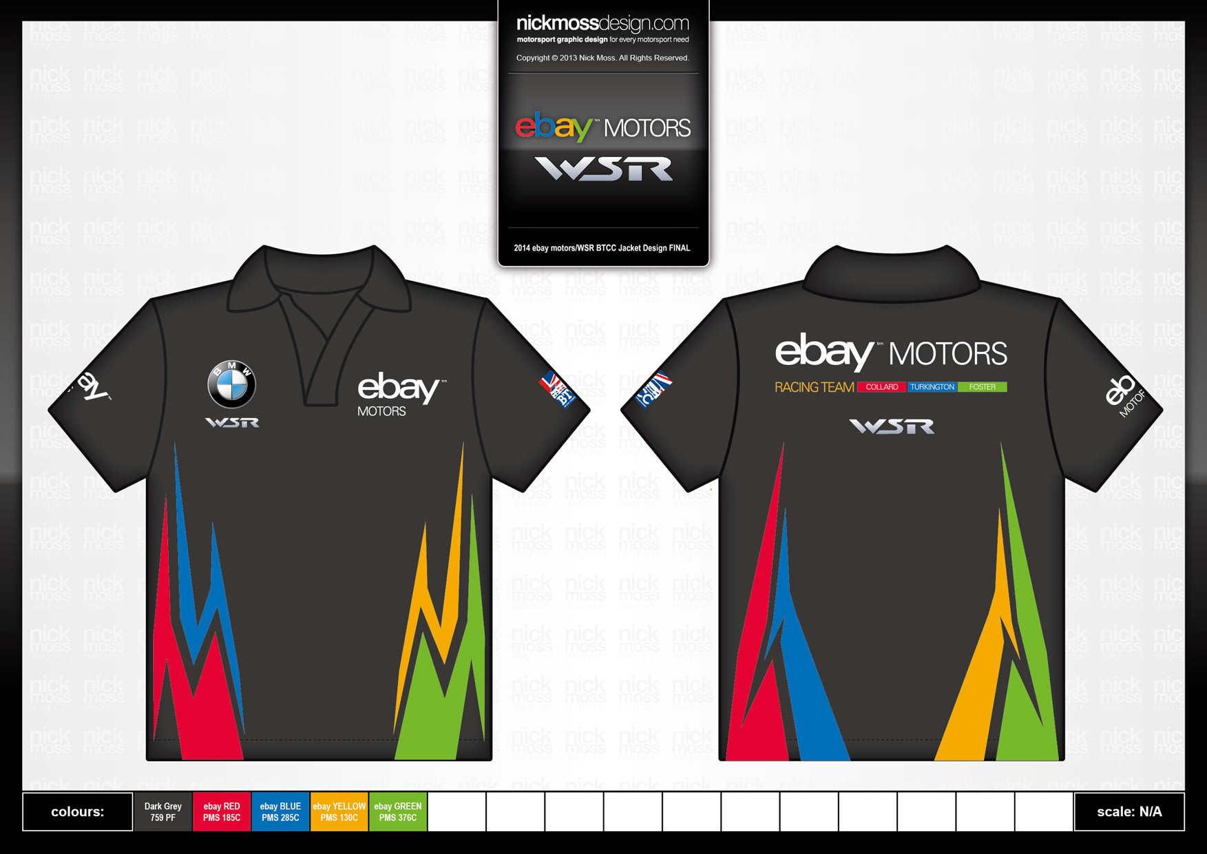 nickmossdesign - 2014 WEST SURREY RACING BMW EBAY MOTORS BTCC MERCHANDISE DESIGN