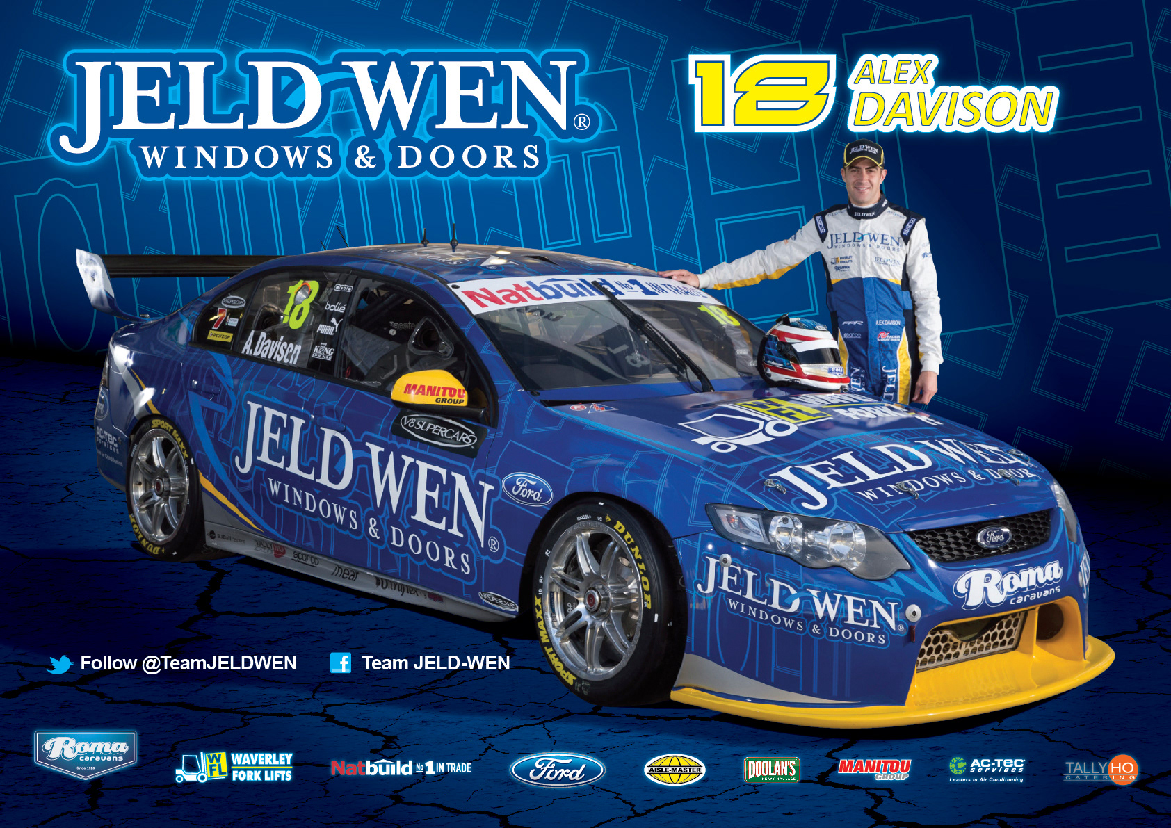 nickmossdesign - 2013 FORD PERFROMANCE RACING (FPR) JELDWEN SUPERCARS POSTER DESIGN