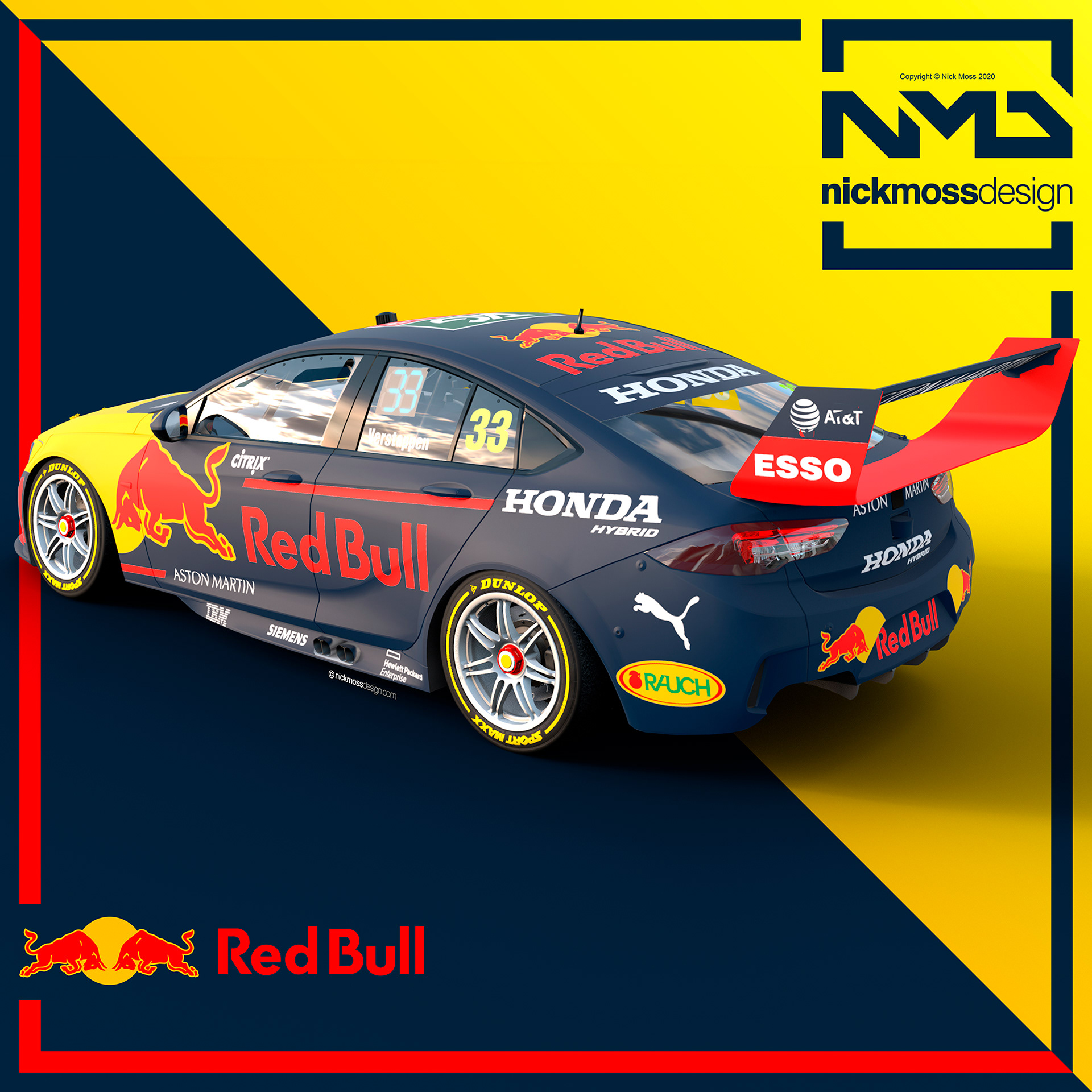 NMD nickmossdesign - Red Bull F1 Supercars Tribute Livery Design