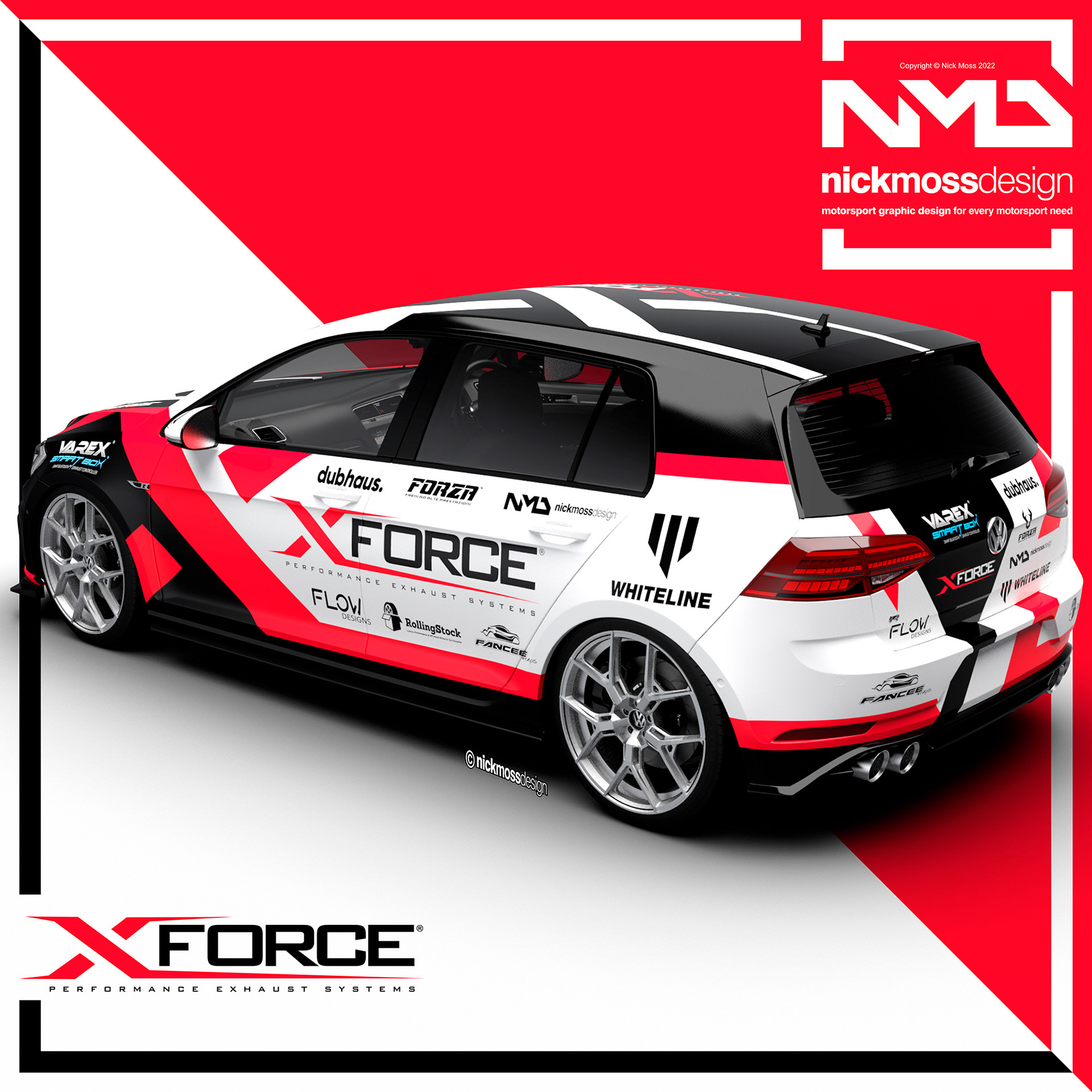 NMD nickmossdesign - X FORCE VW Golf Type R Livery Design