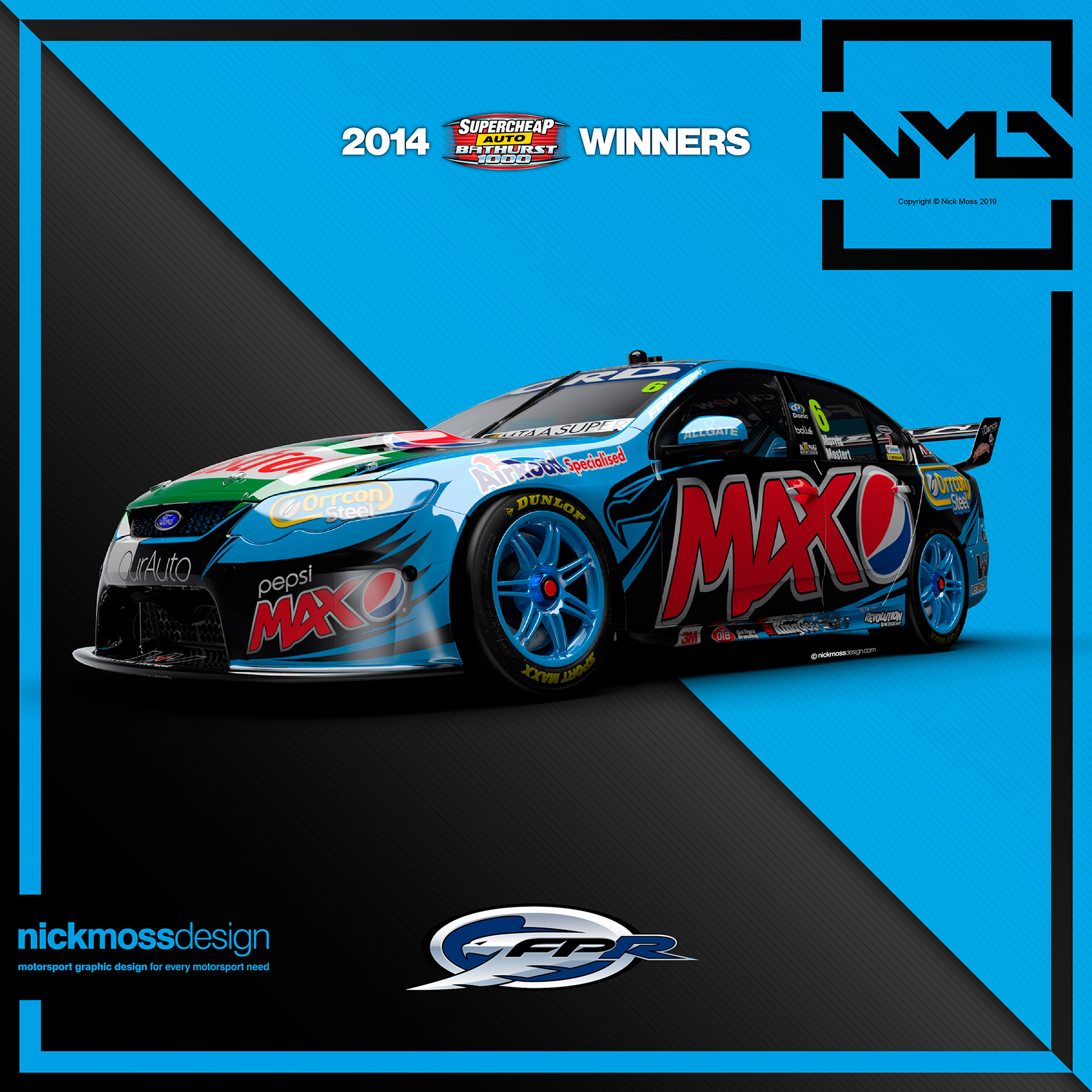 nickmossdesign - 2014 FORD PERFROMANCE RACING (FPR) PEPSI MAX SUPERCARS LIVERY DESIGN