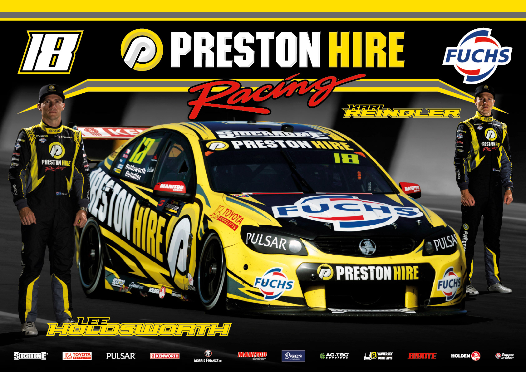 nickmossdesign - 2016 PRESTON HIRE RACING SUPERCARS POSTER DESIGN