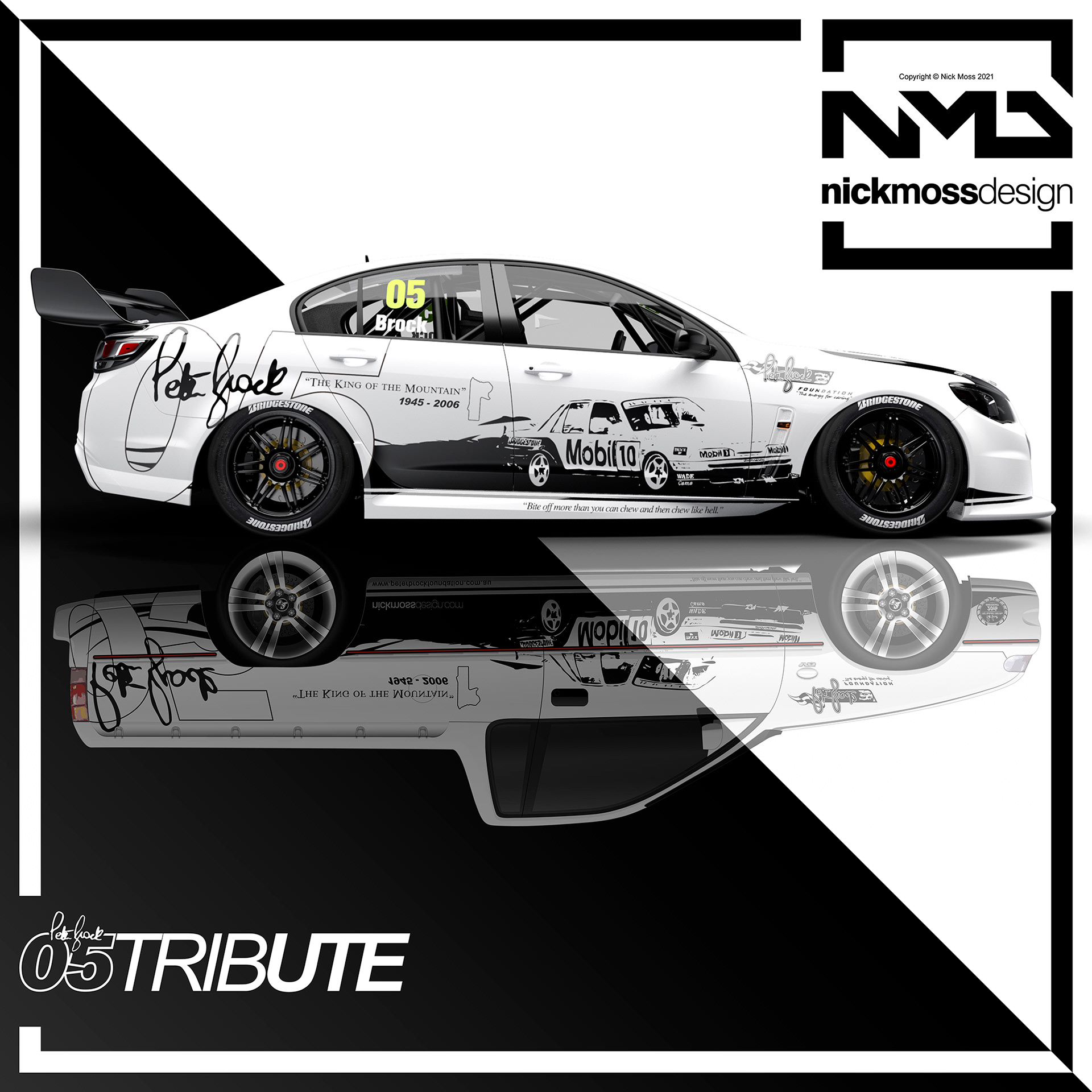 NMD nickmossdesign - PETER BROCK 1987 VL TribUTE Livery Design