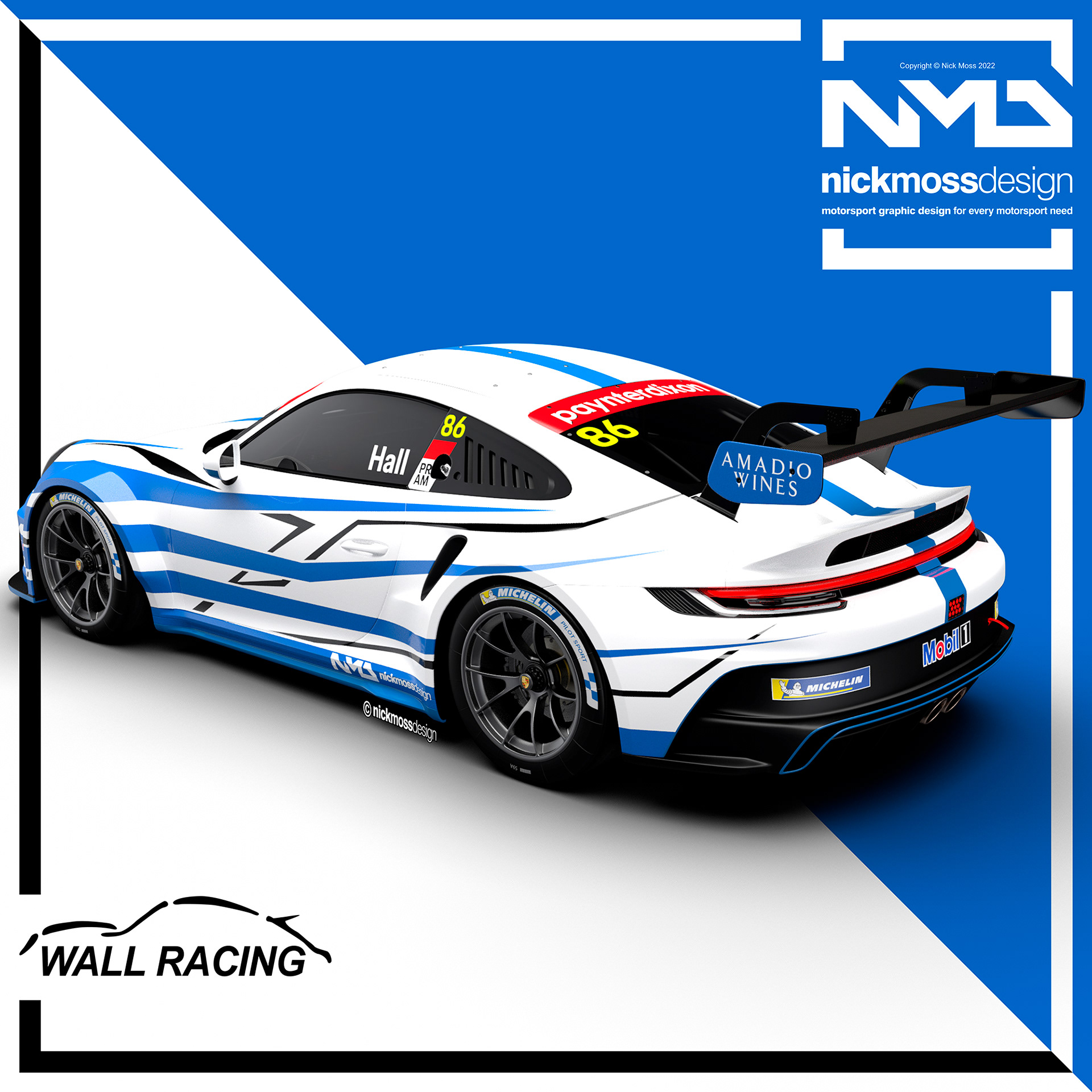 NMD nickmossdesign - 2022 WALL RACING Porsche Carrera Cup Design