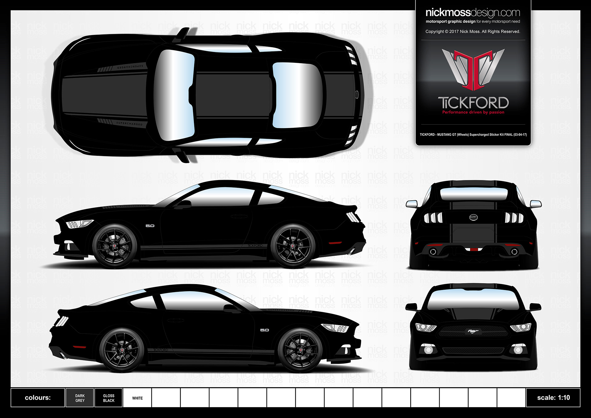 nickmossdesign - TICKFORD Supercharged Mustang Livery Design