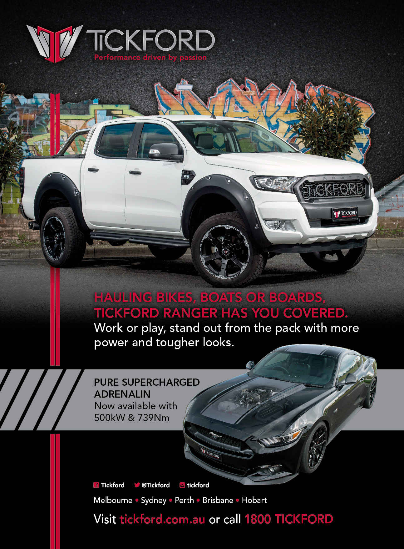 nickmossdesign - TICKFORD Ranger & Mustang Ad Design
