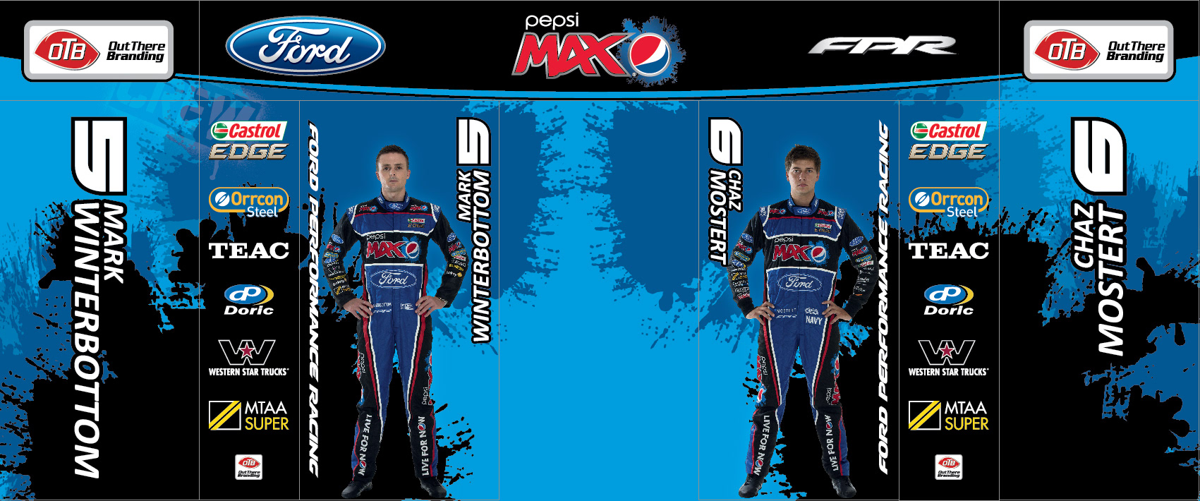 nickmossdesign - 2014 FORD PERFROMANCE RACING (FPR) PEPSI MAX SUPERCARS PIT WALL DESIGN