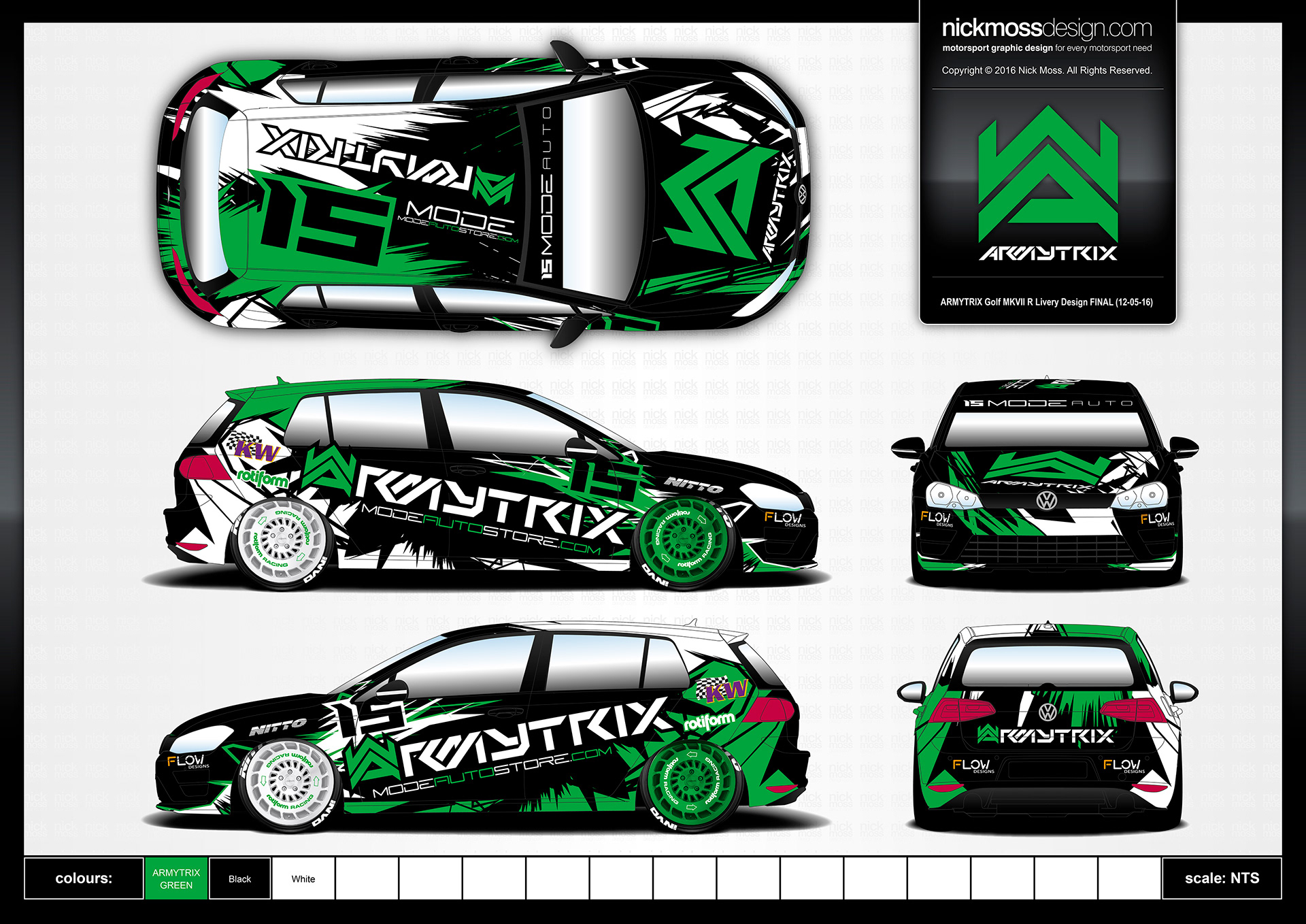NMD nickmossdesign - AMRYTRIX Golf GTI Livery Design