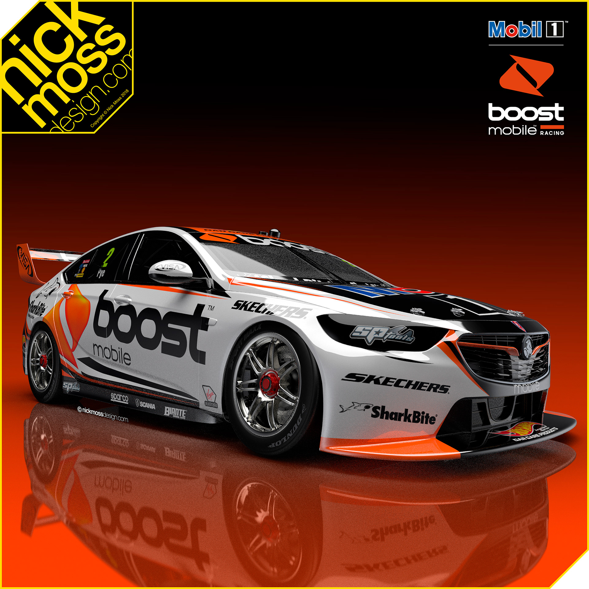 nickmossdesign - 2018 WALKINSHAW ANDRETTI UNITED BOOST SUPERCARS LIVERY DESIGN