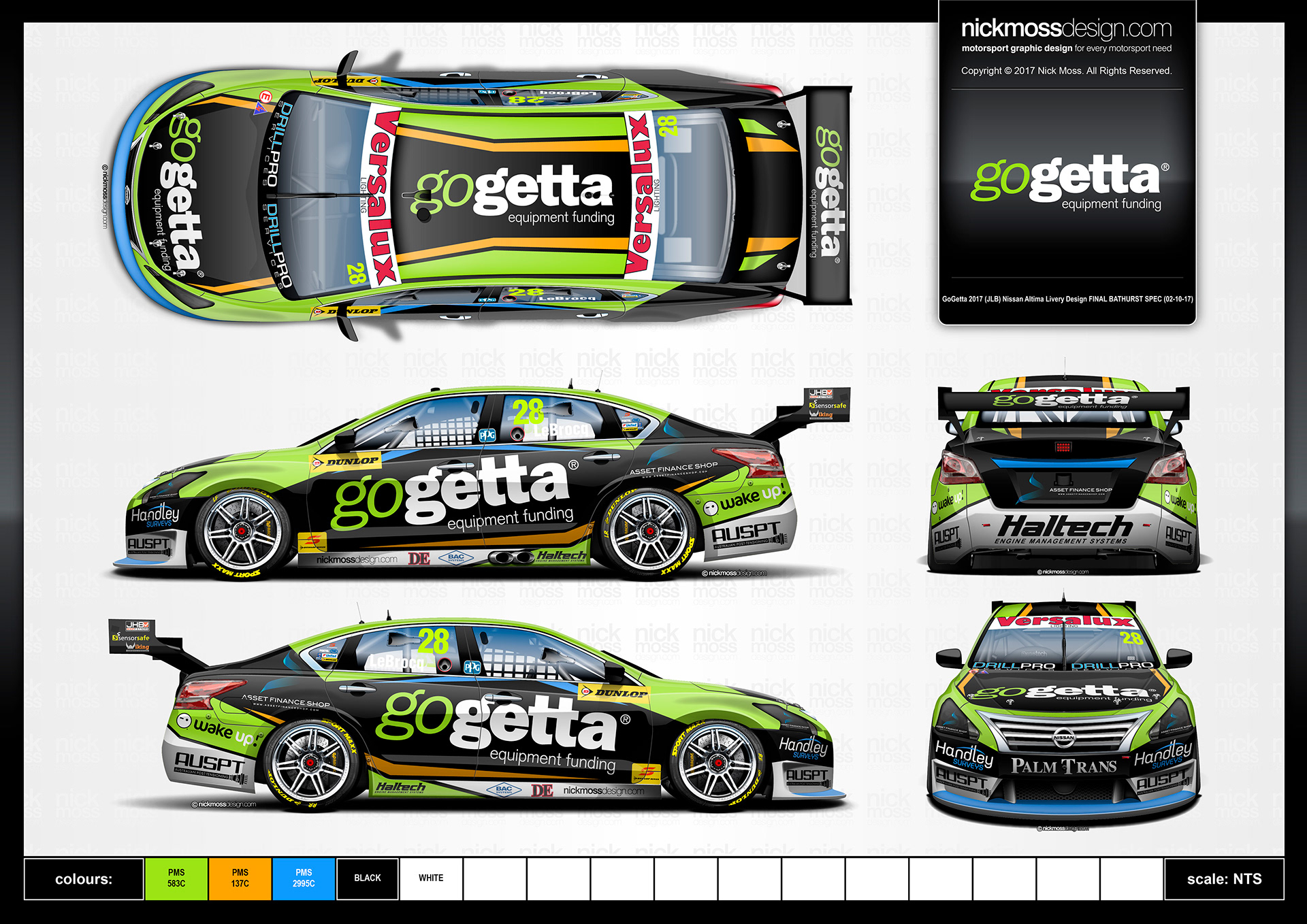 nickmossdesign - 2017 MWM Jack LeBrocq GOGETTA SUPERCARS LIVERY DESIGN