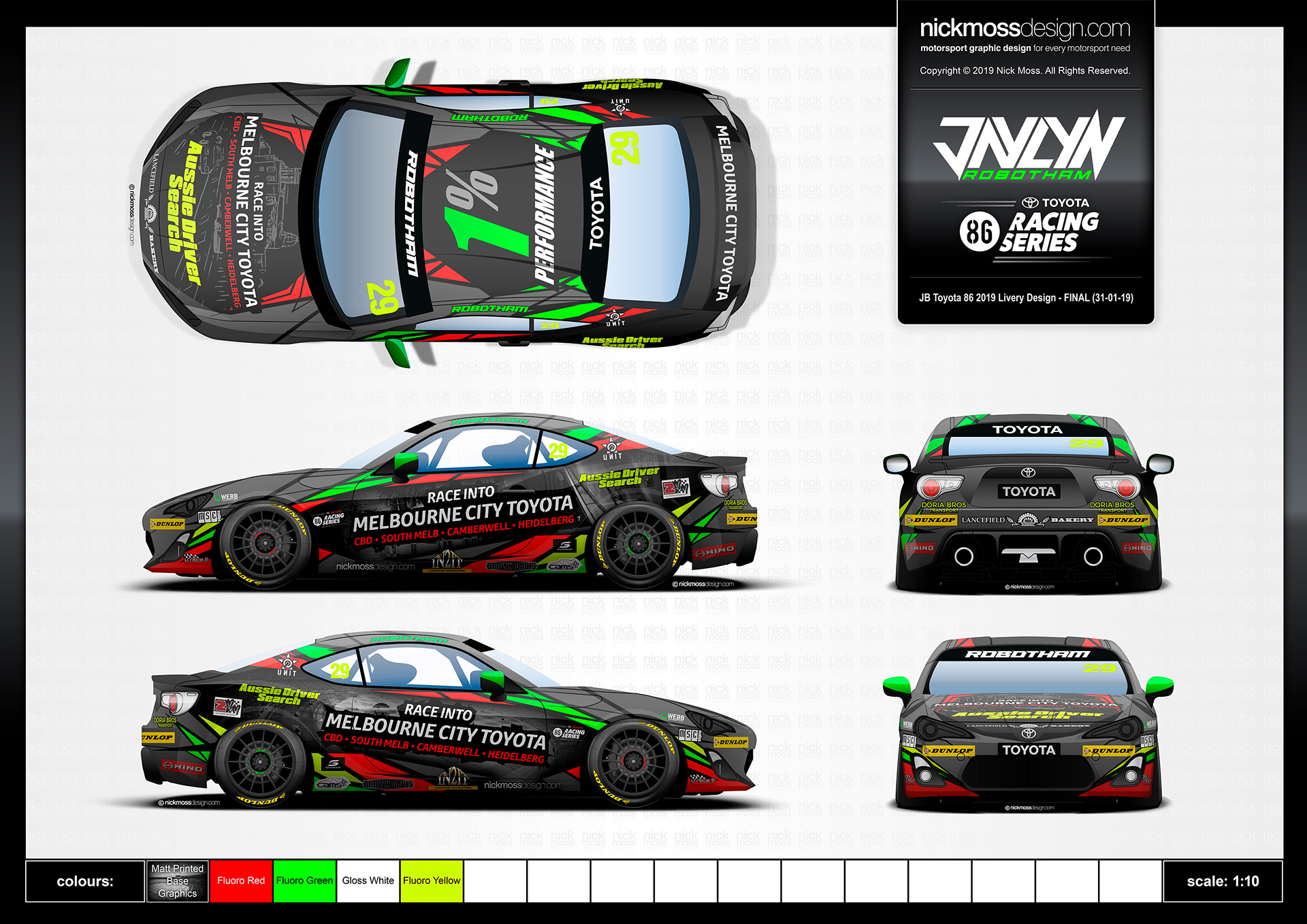 NMD nickmossdesign - Jaylyn Robotham Toyota 86 Livery Design
