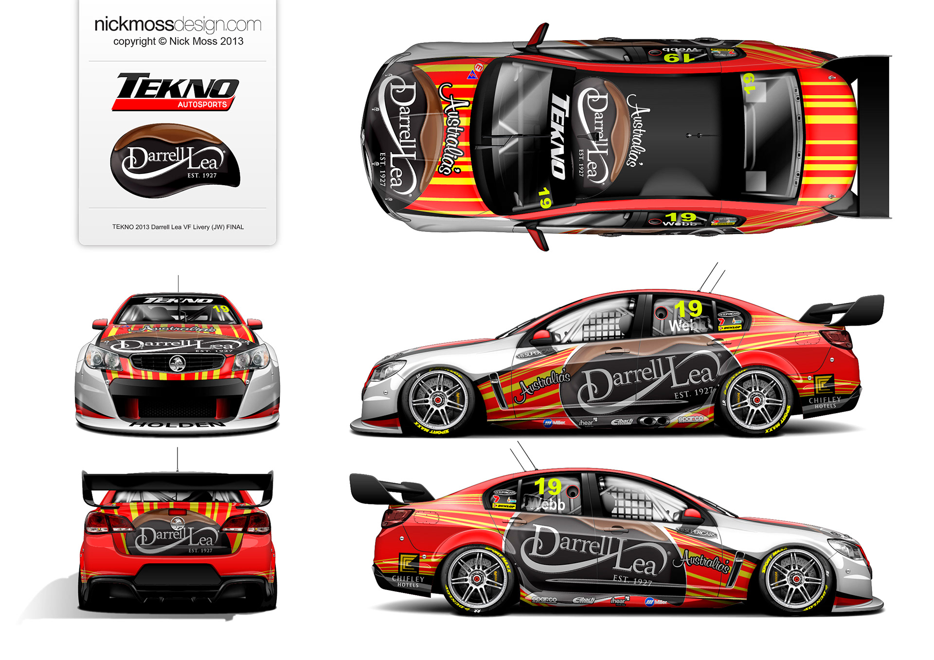 nickmossdesign - 2013 TEKNO DARRELL LEA SUPERCAR LIVERY DESIGN