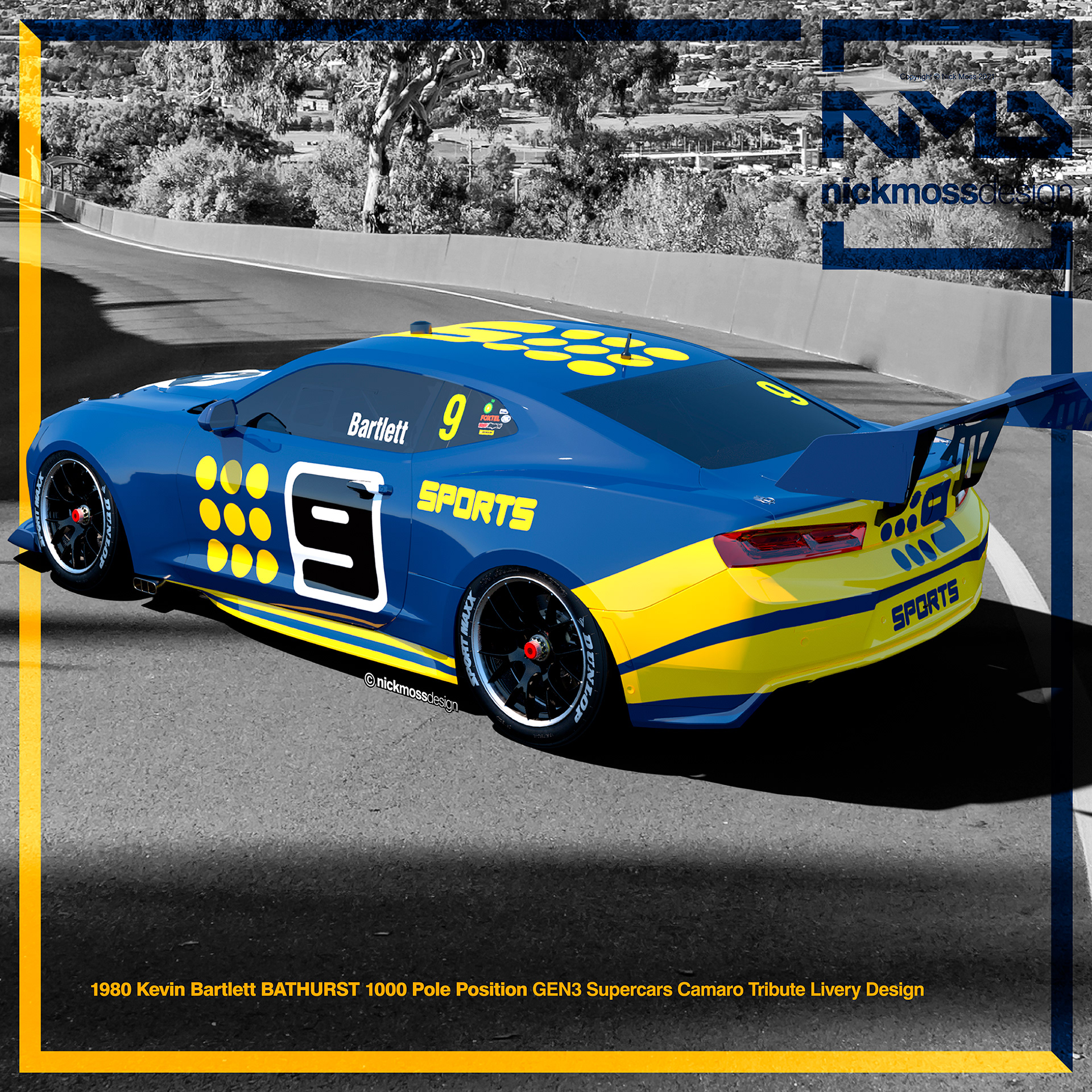 NMD nickmossdesign - KEVIN BARTLETT Camaro Supercars Tribute Livery Design