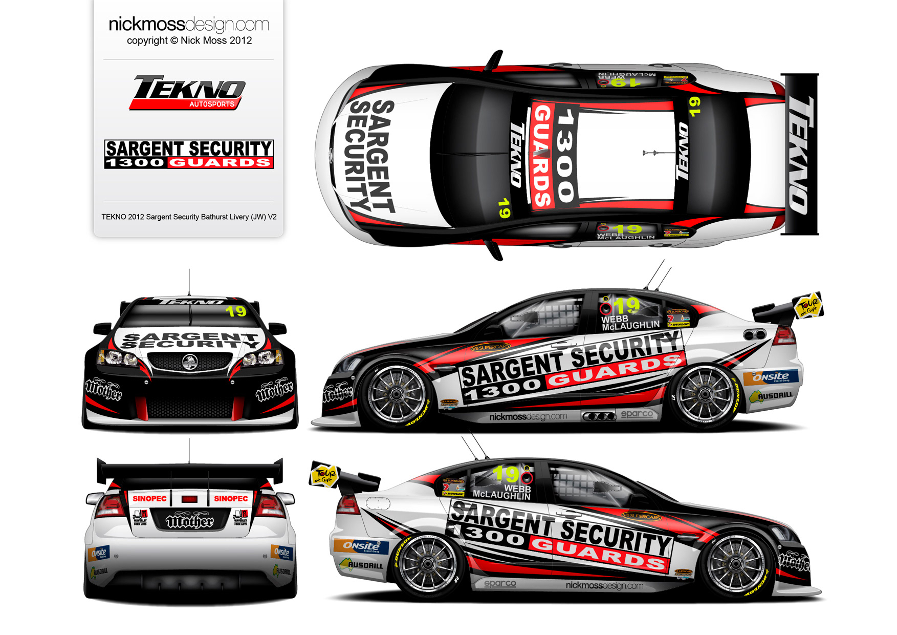 nickmossdesign - 2012 TEKNO SARGENT SECURITY SUPERCAR LIVERY DESIGN
