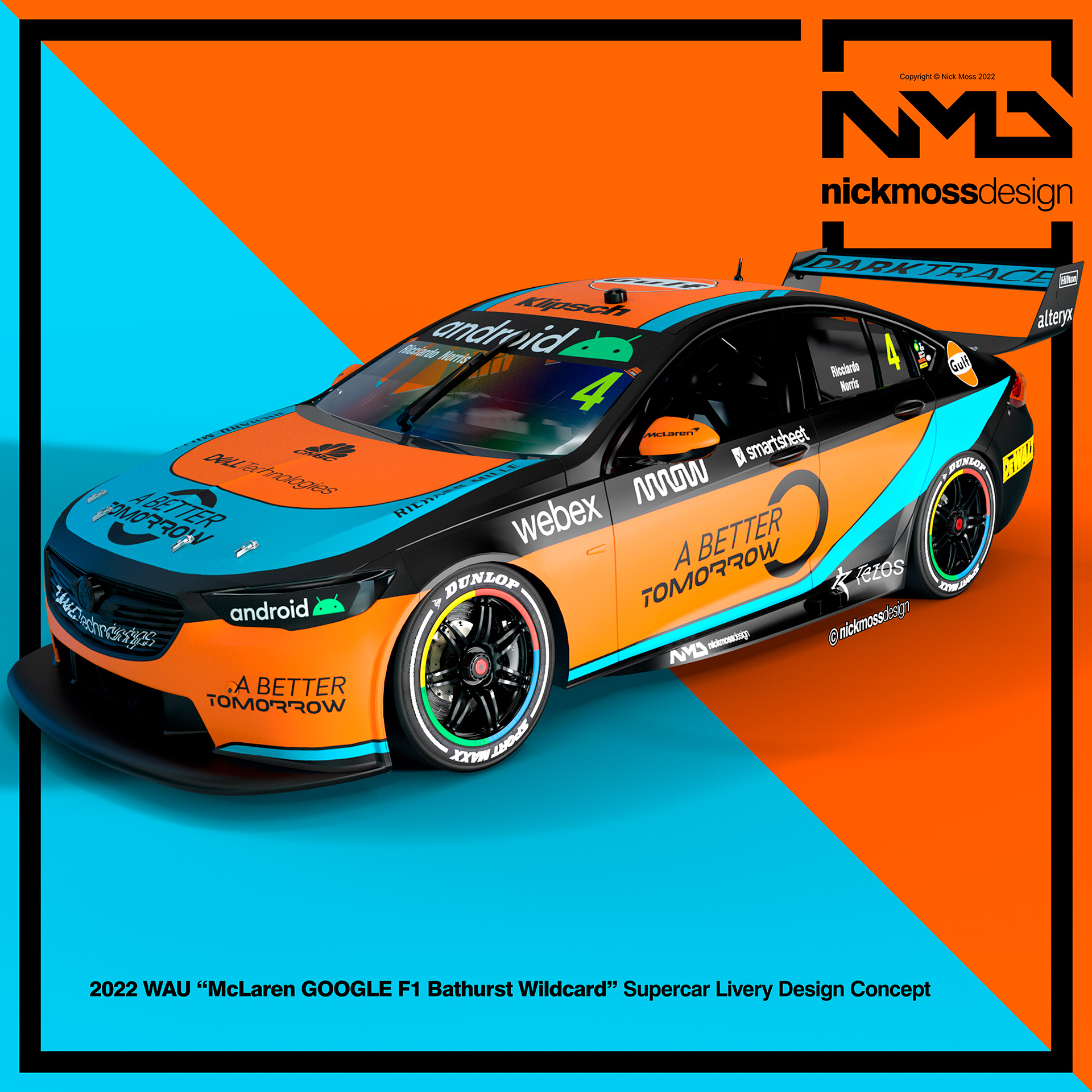 nickmossdesign - 2022 WAU MCLAREN F1 Inspired Supercar Livery Design