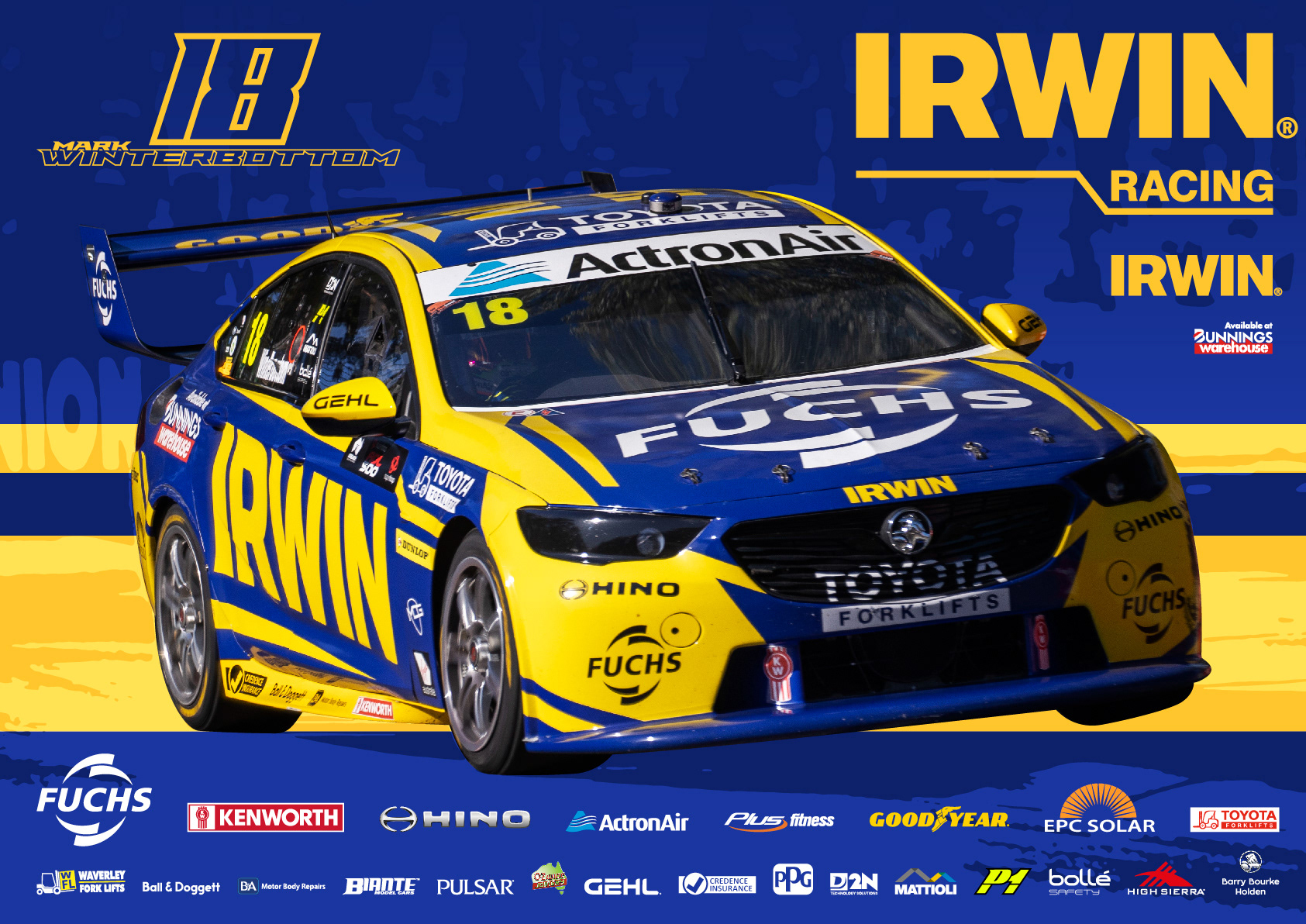 nickmossdesign - 2020 IRWIN RACING SUPERCARS POSTER DESIGN